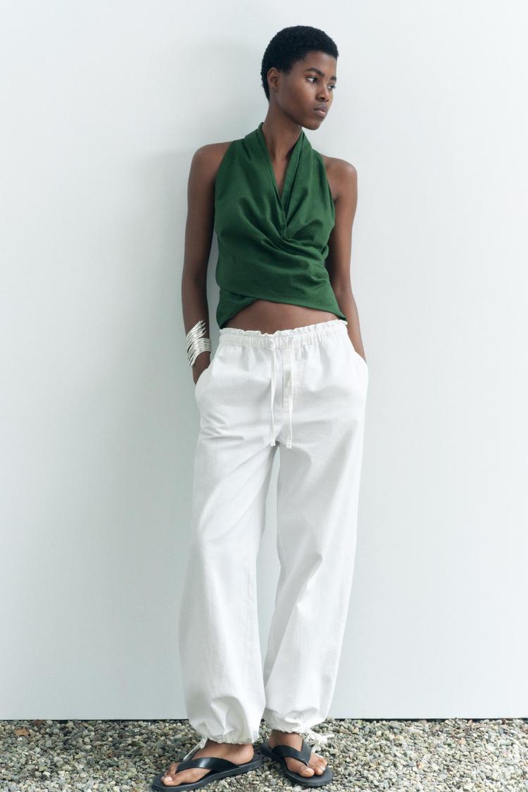 LINEN BLEND TOP ZW COLLECTION