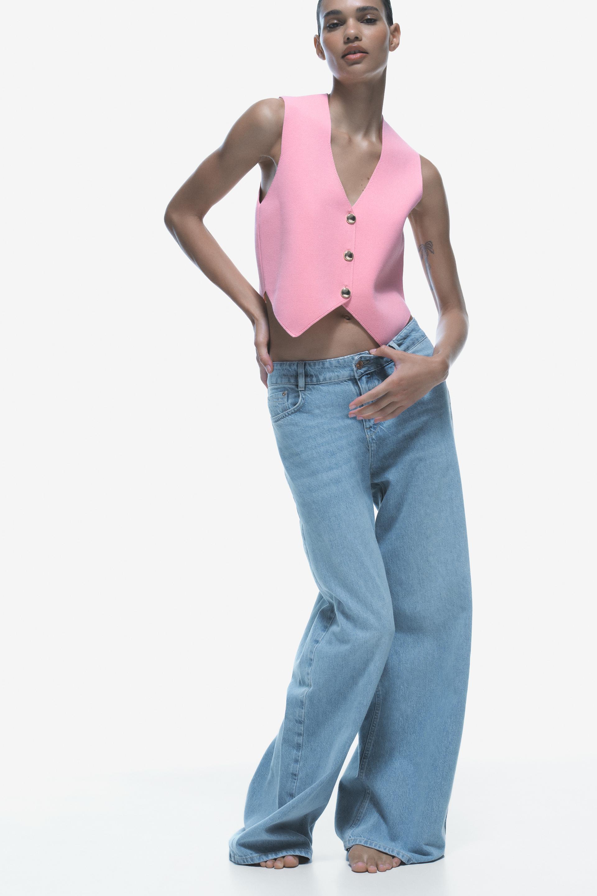 Chaleco Corto Chaleco De Mezclilla Zara Chaleco Corto Verde Zara