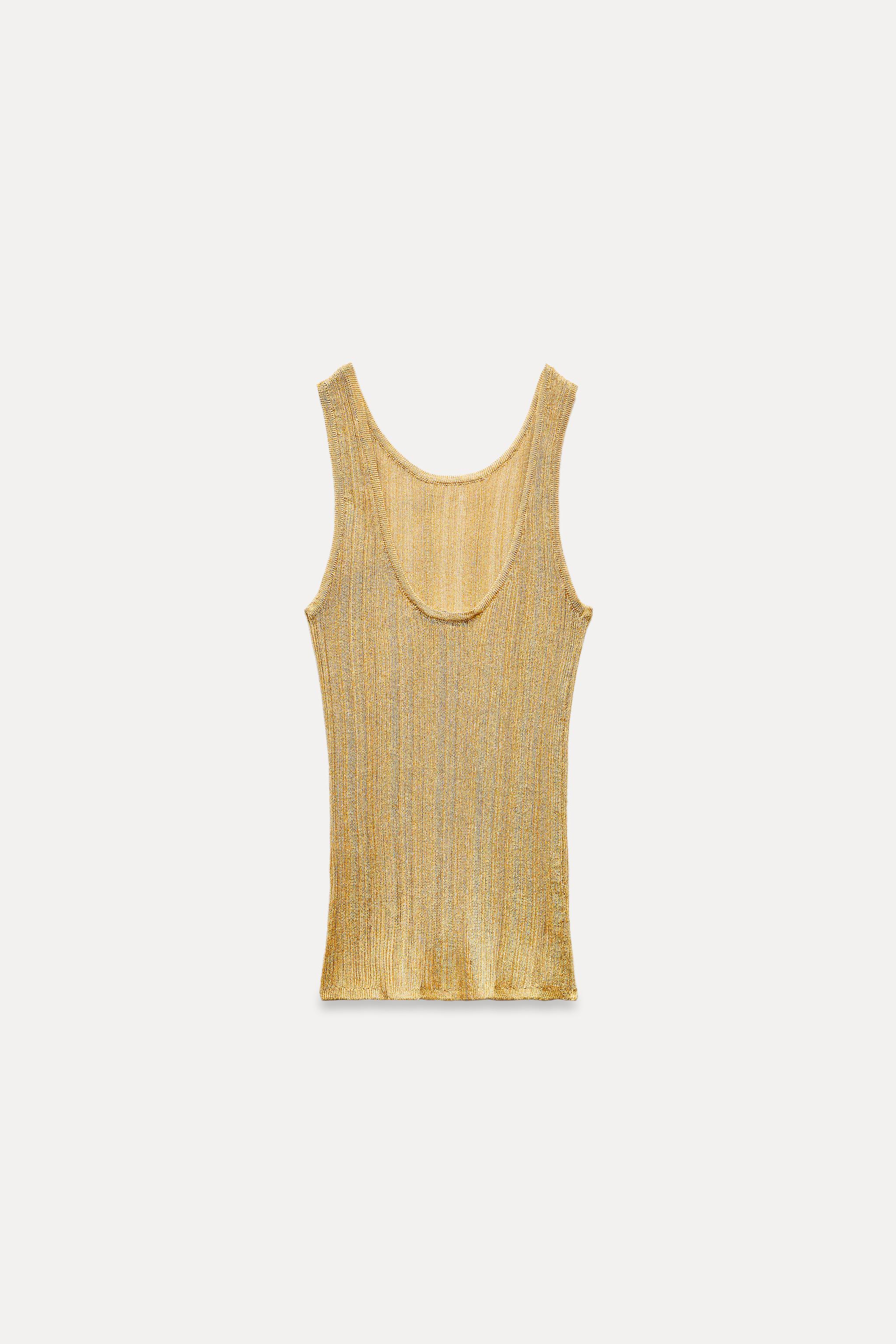 Zara FINE KNIT TOP WITH METALLIC THREAD | Yorkdale Mall