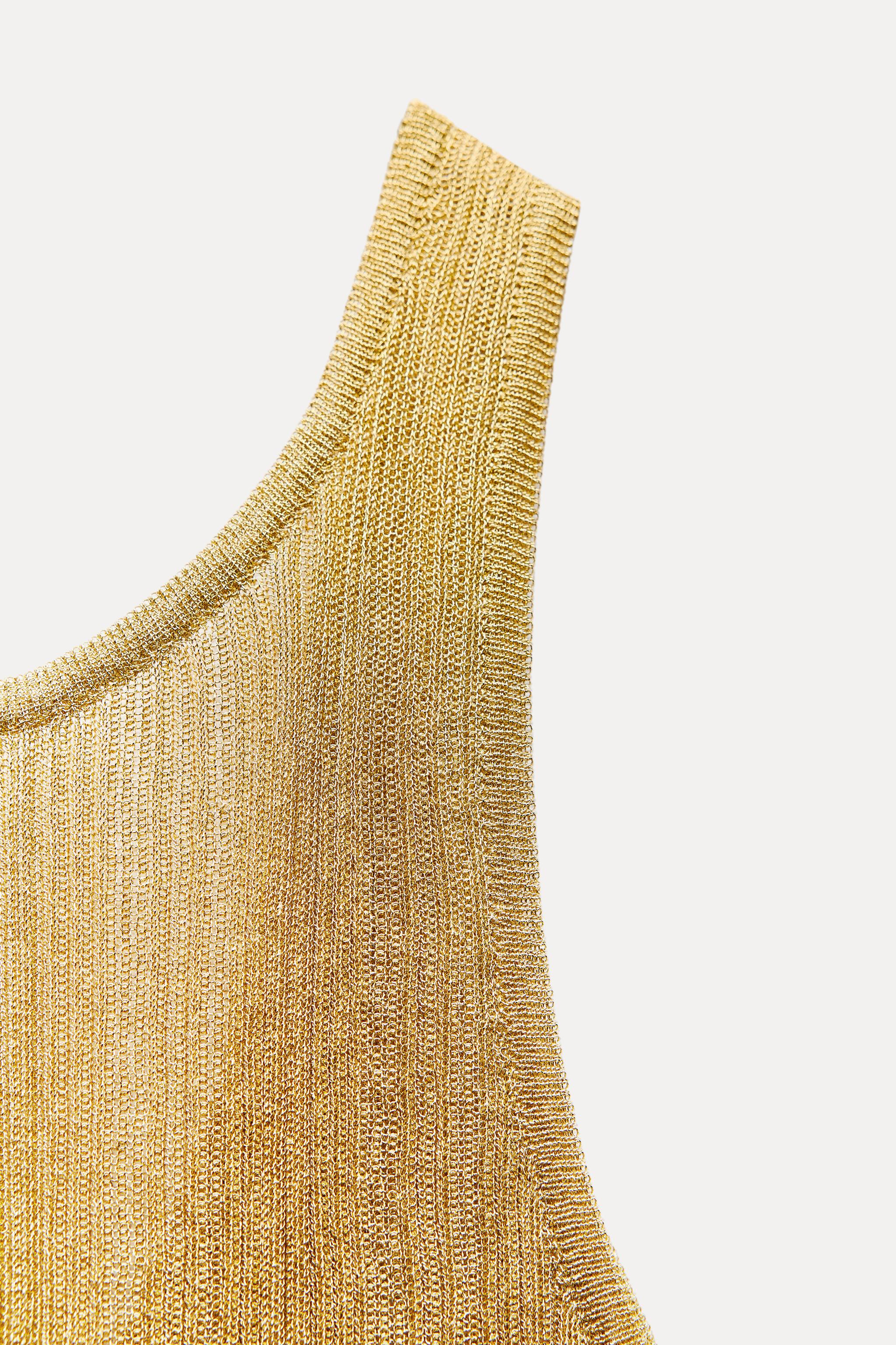 Zara FINE KNIT TOP WITH METALLIC THREAD | Yorkdale Mall