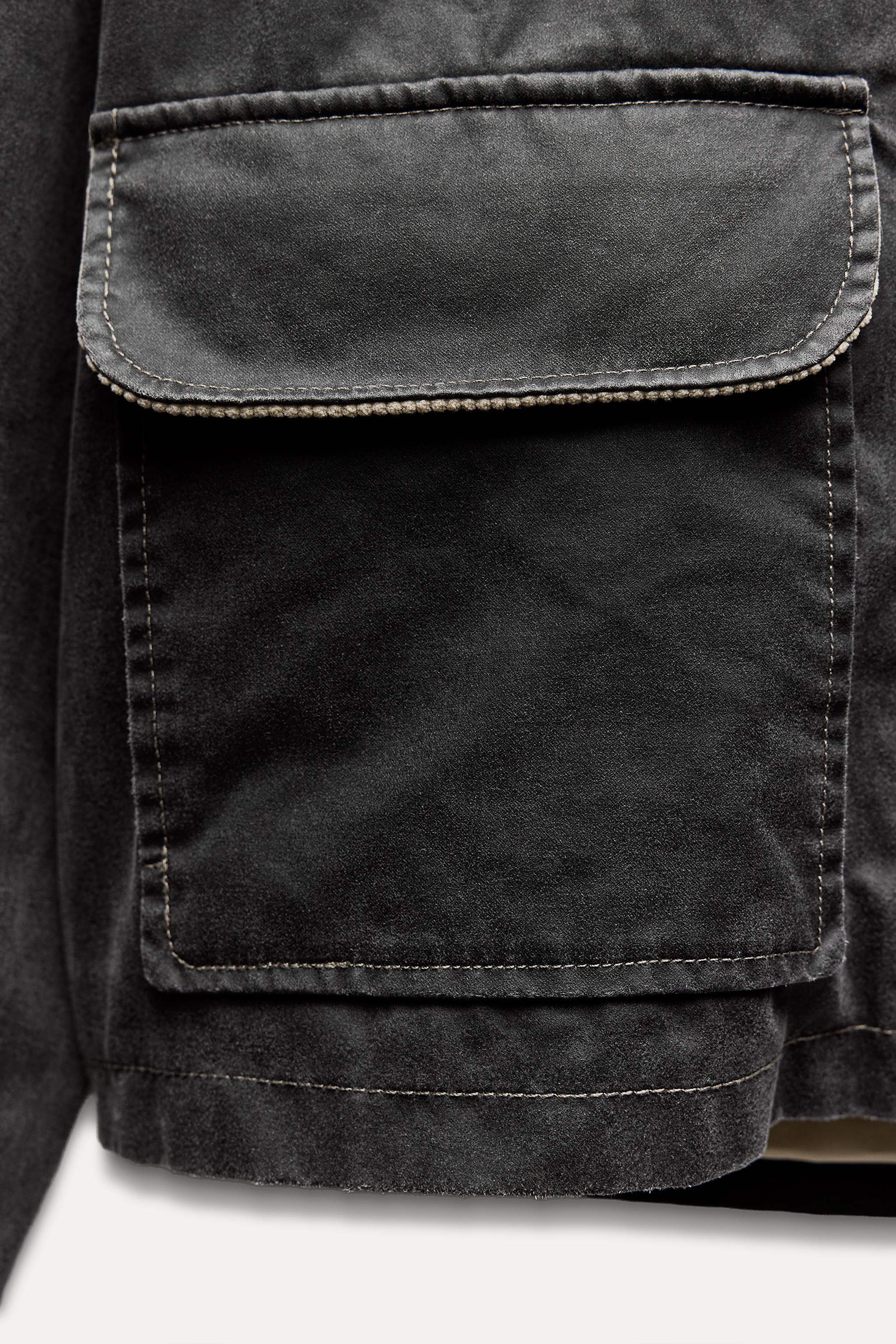Zara CORDUROY COLLAR WAXED JACKET | Mall of America®