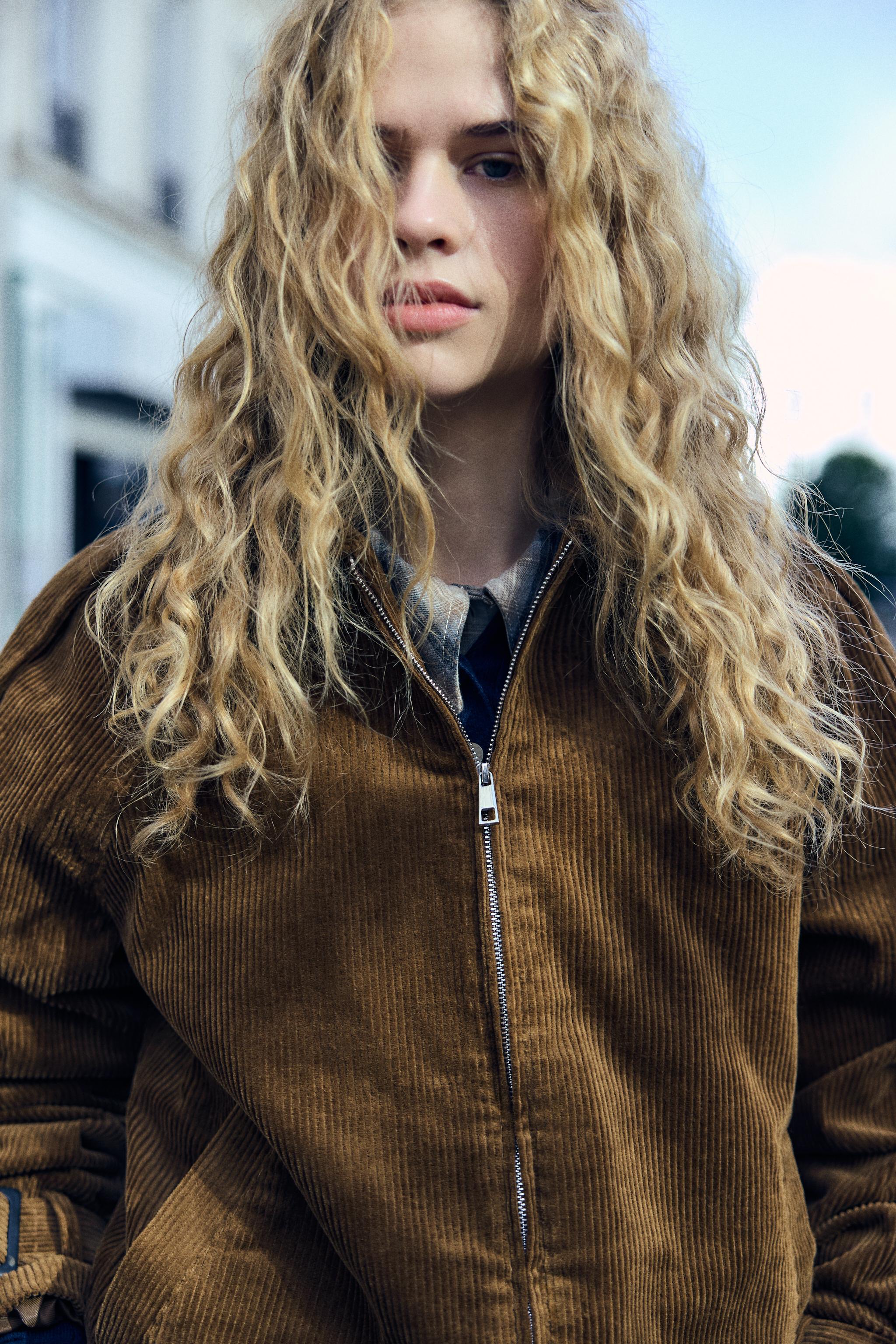 Zara TABBED CORDUROY BOMBER JACKET | Yorkdale Mall Zara TABBED CORDUROY BOMBER JACKET | Yorkdale Mall