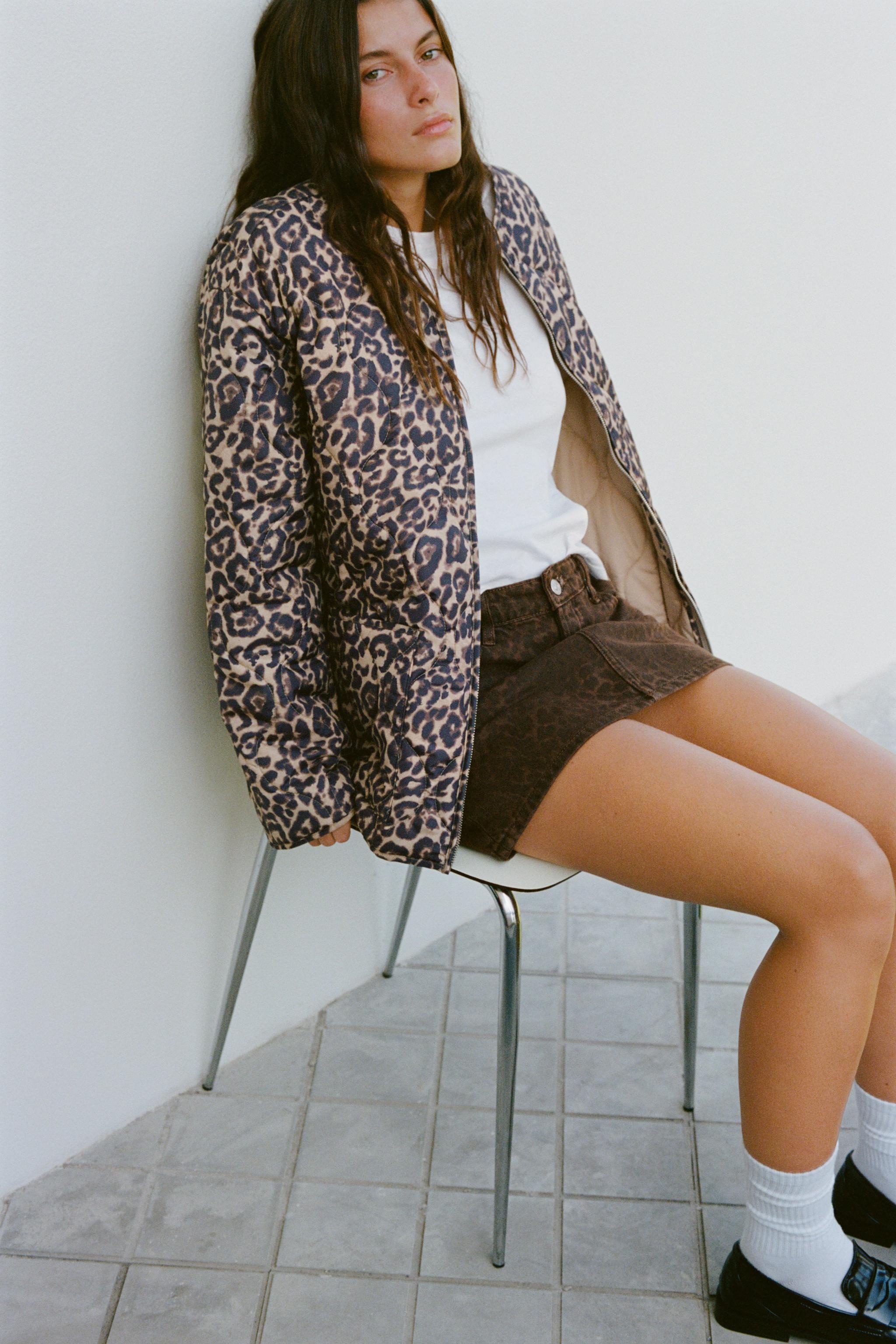 ANIMAL PRINT PUFFER JACKET