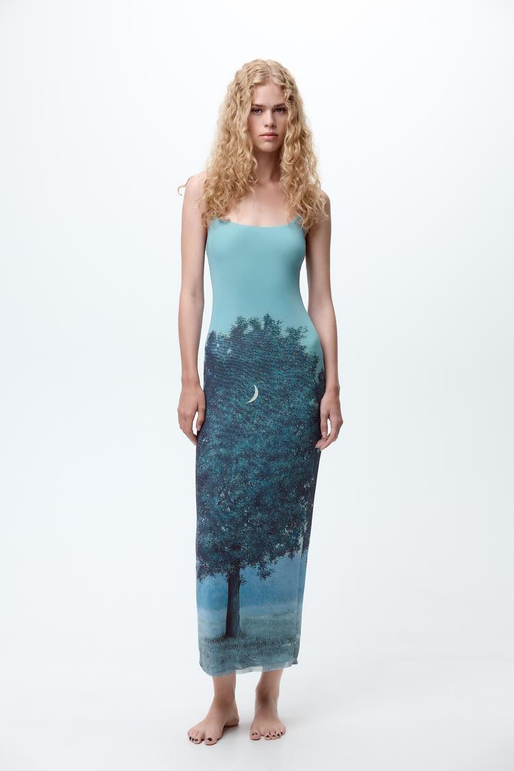 RENÉ MAGRITTE PRINT TULLE DRESS