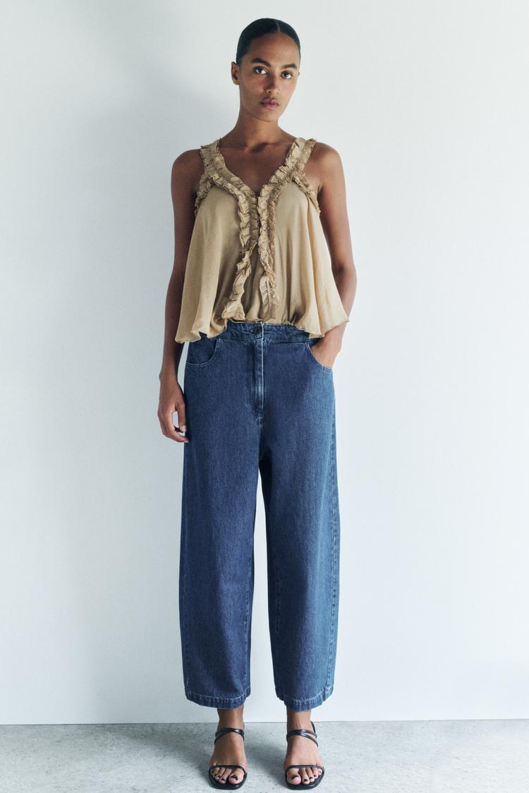 MID WAIST BARREL JEANS ZW COLLECTION