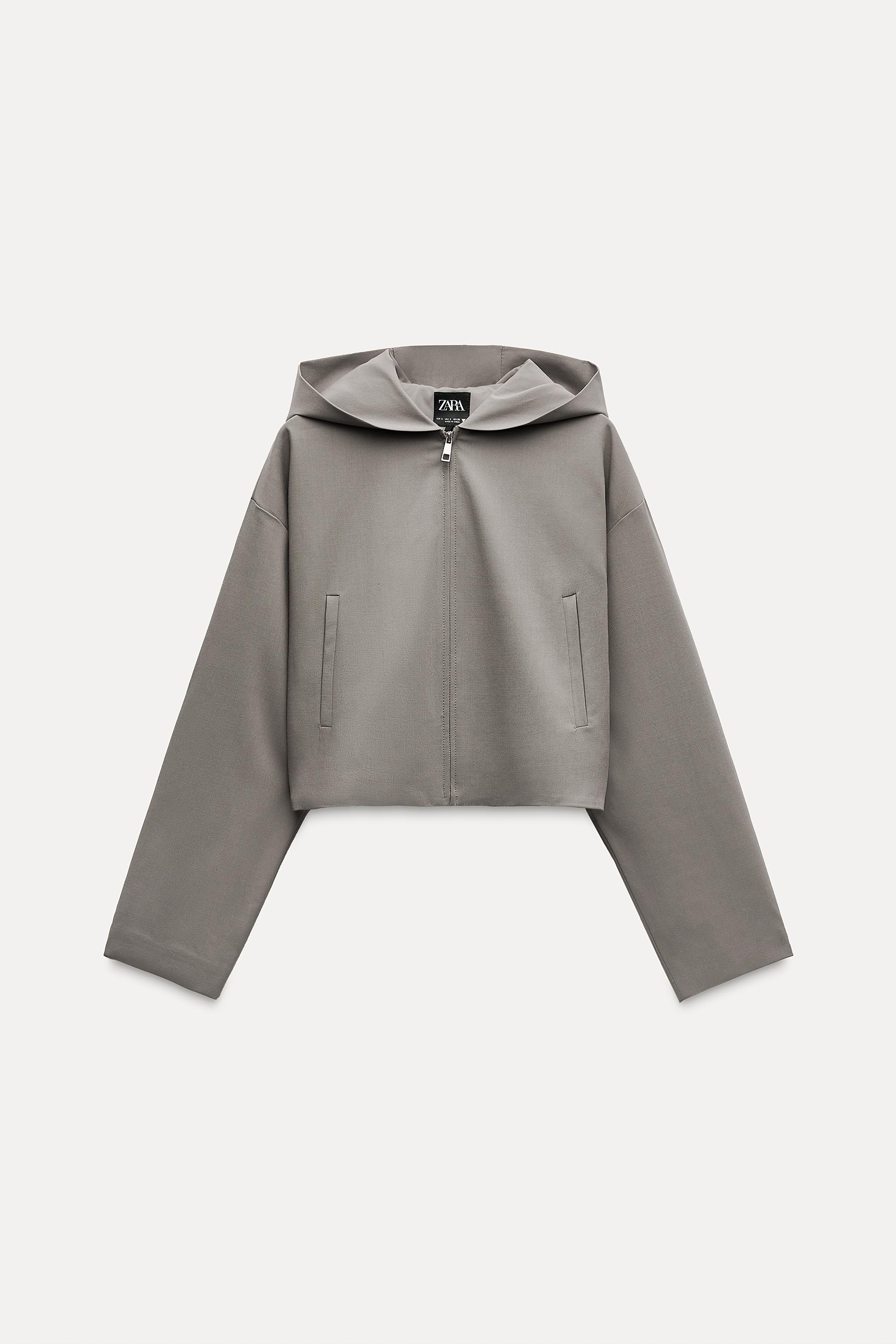 Zara CROP HOODED JACKET | Yorkdale Mall Zara CROP HOODED JACKET | Yorkdale Mall