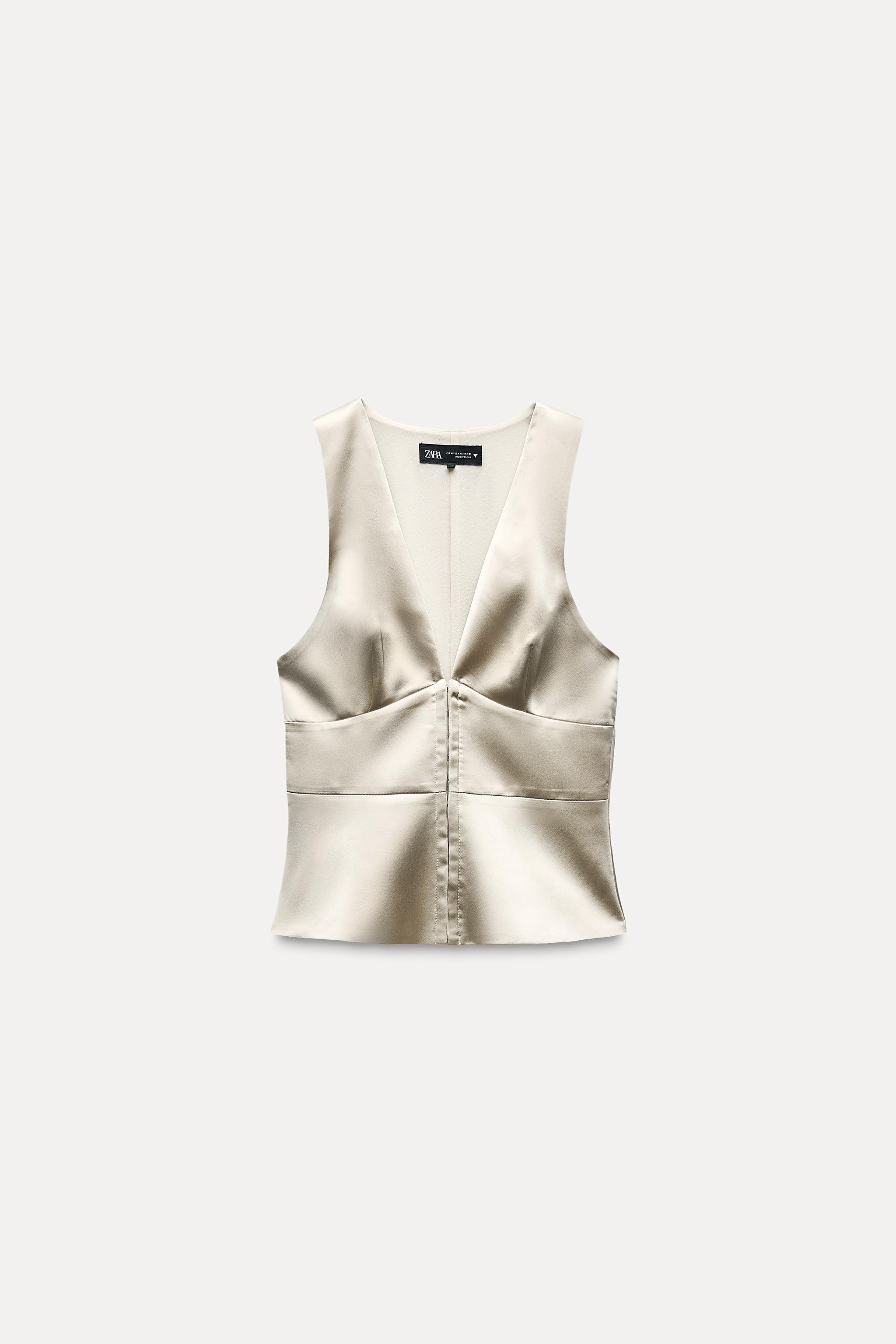 年末のプロモーション Zara SLEEVELESS SATIN TOP | Yorkdale Mall トップス