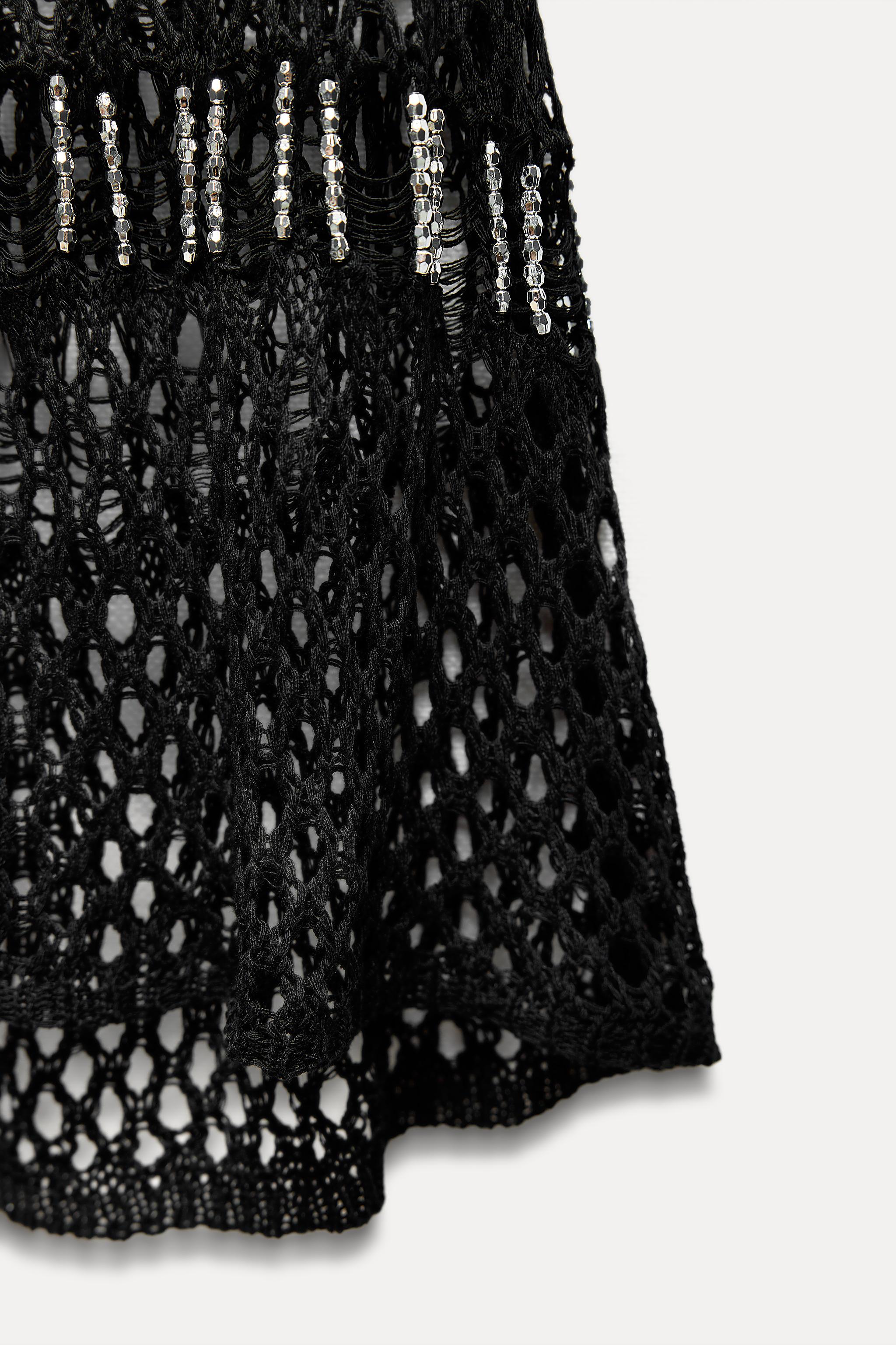 Zara BEADED MESH DRESS | Yorkdale Mall