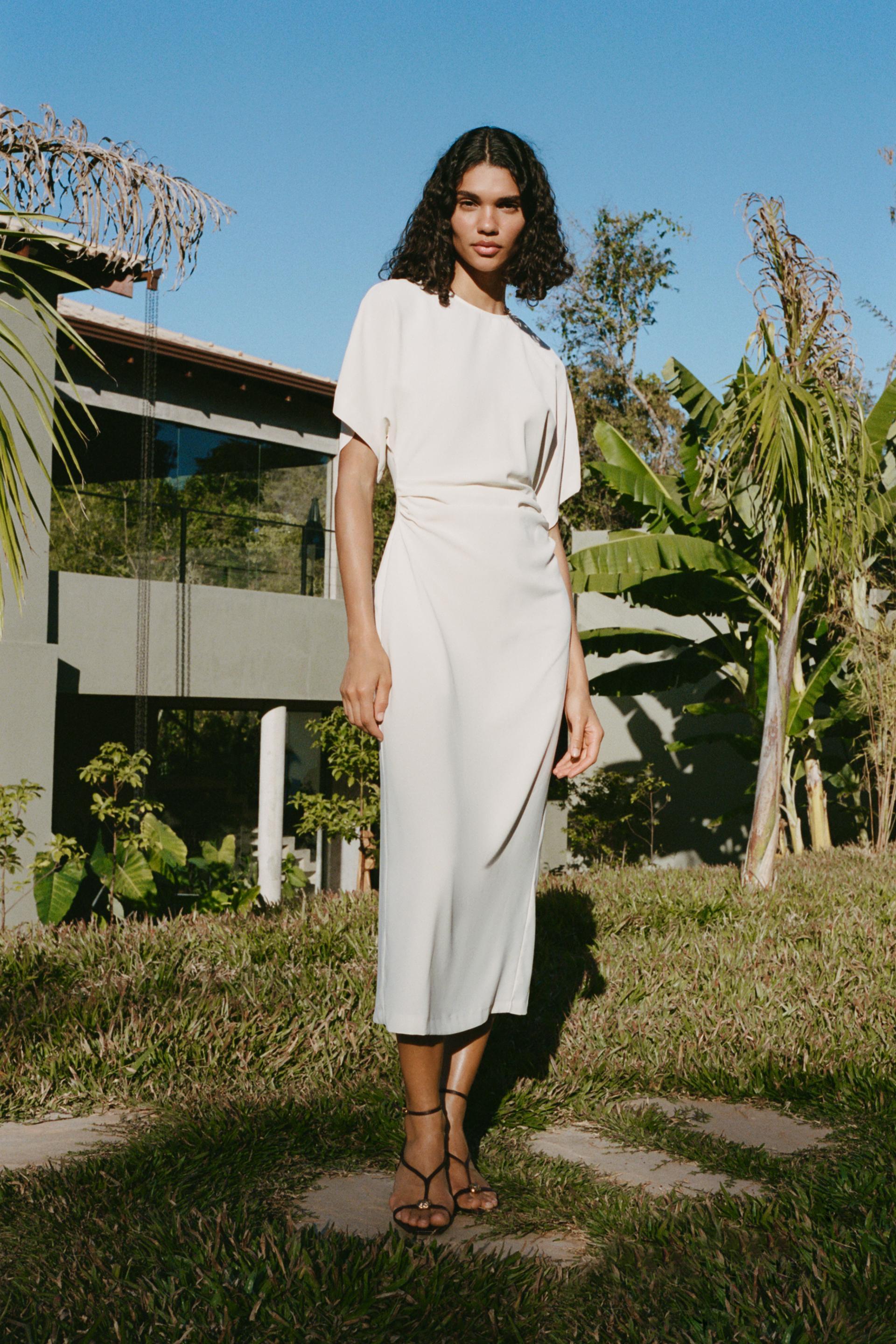 DRAPED FITTED DRESS