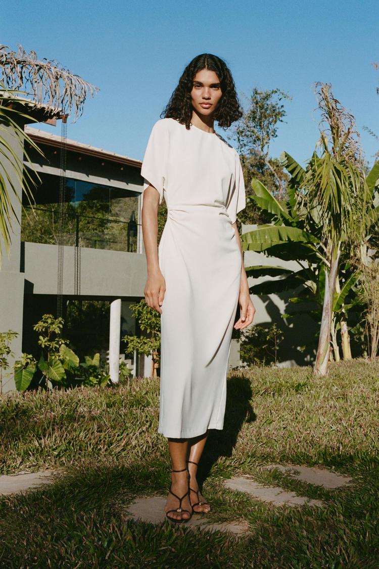 DRAPED FITTED DRESS