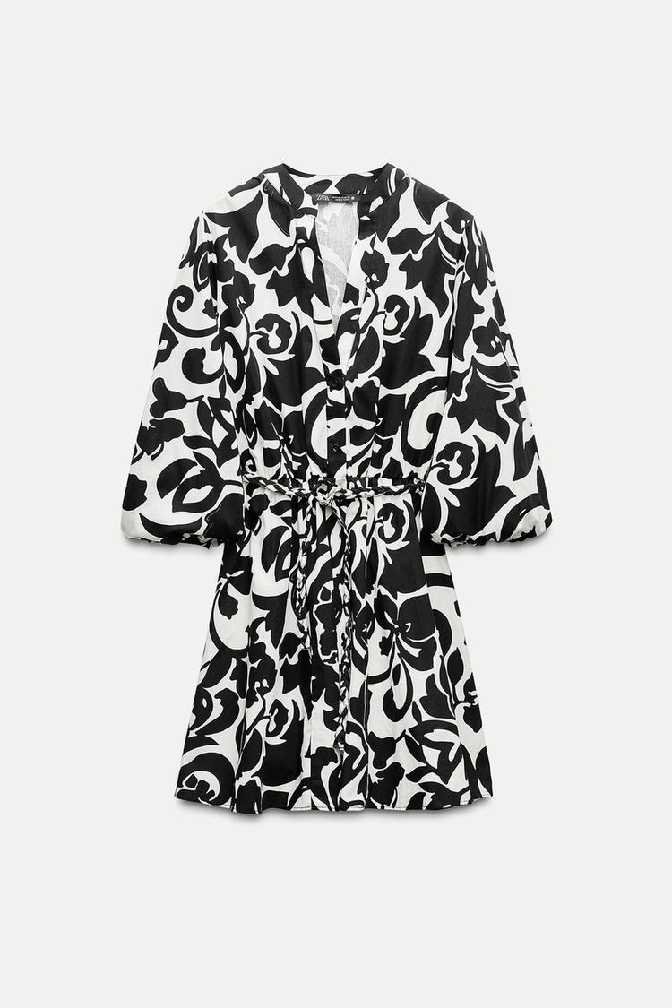 PRINTED POPLIN DRESS