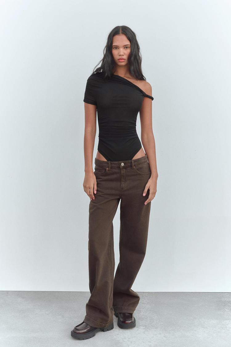 KNOTTED ASYMMETRIC BODYSUIT