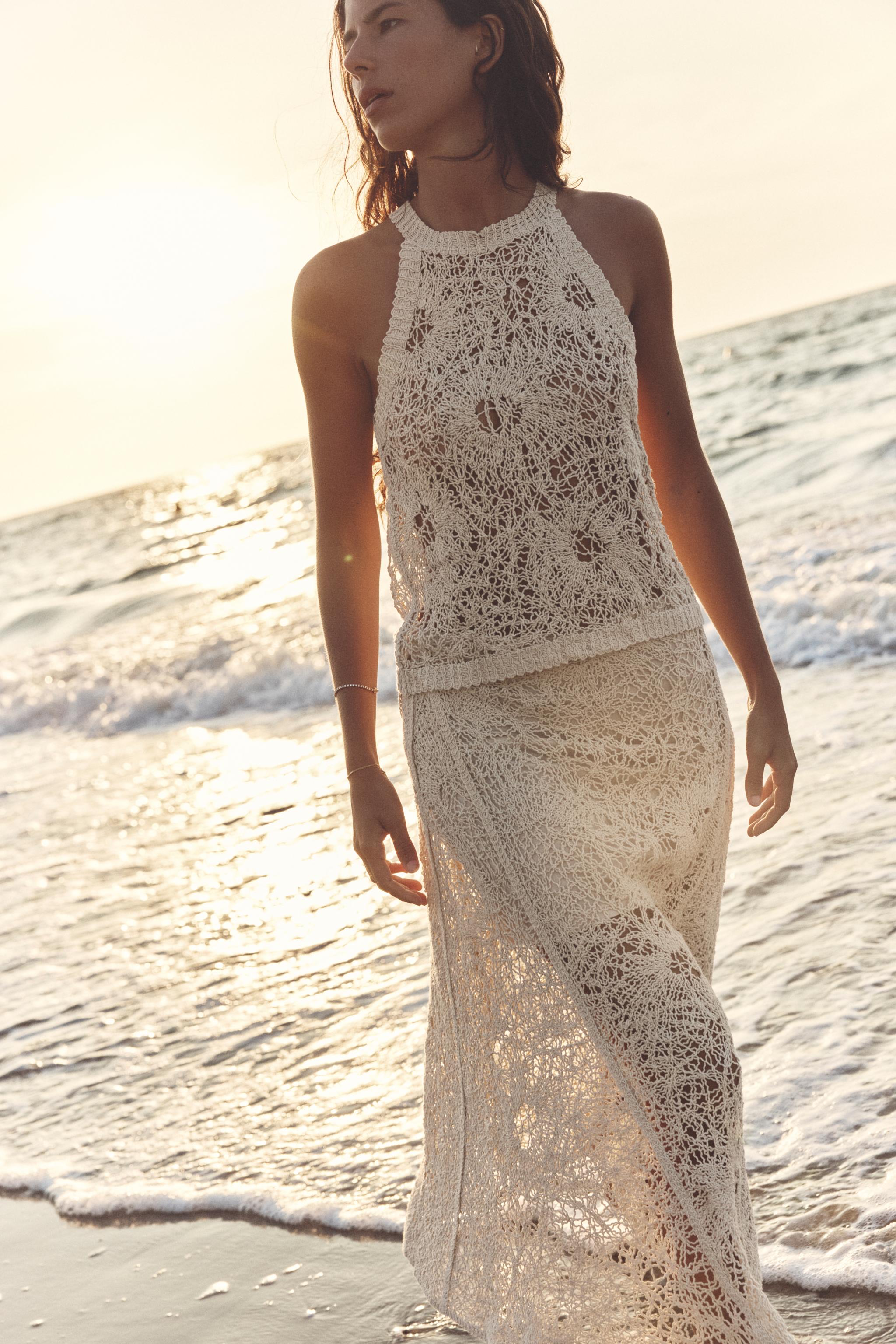 Zara ASYMMETRICAL CROCHET SKIRT | Square One