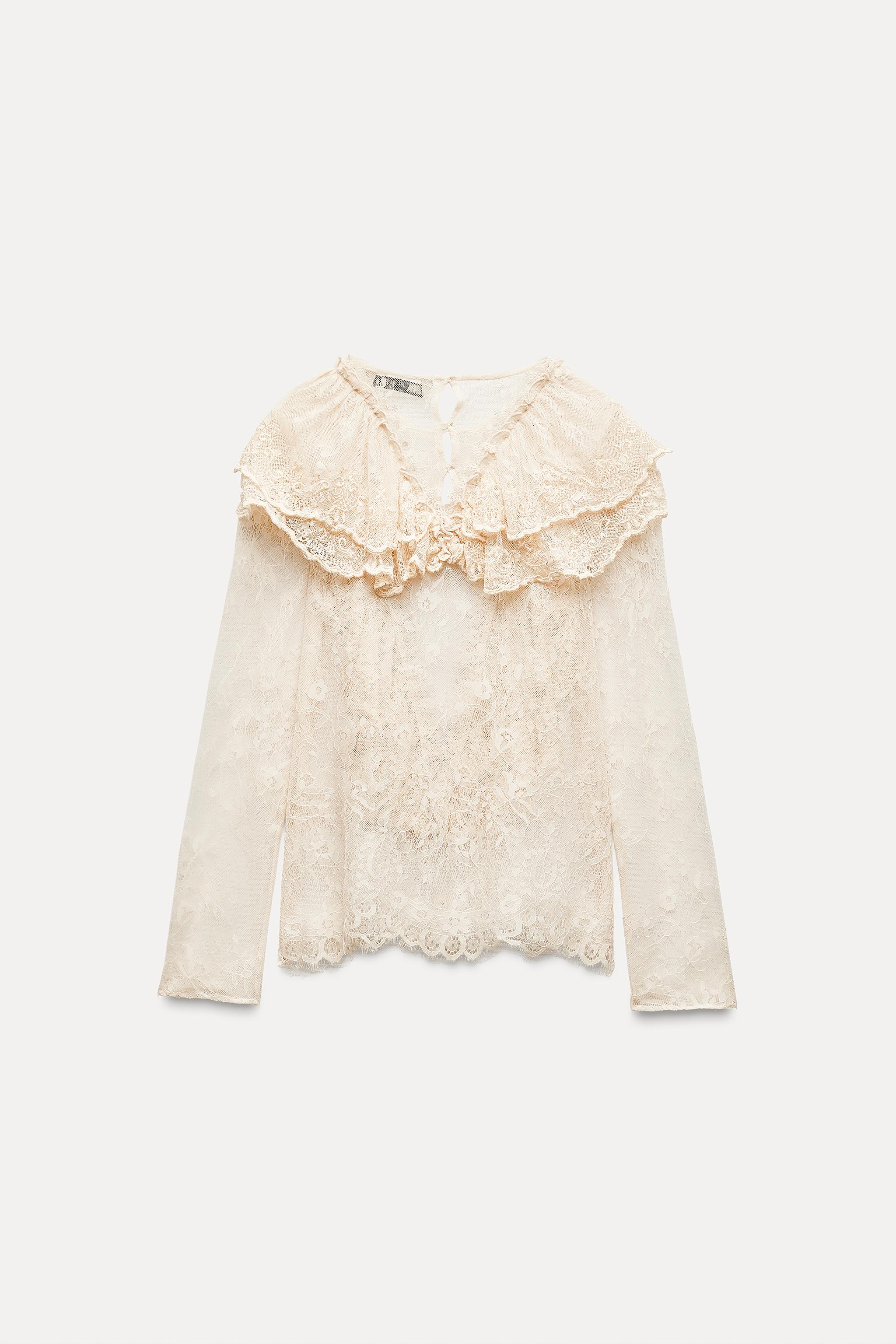 Compare ROMANTIC LACE TRIM BLOUSE ZW COLLECTION | Mall of Compare ROMANTIC LACE TRIM BLOUSE ZW COLLECTION | Mall of