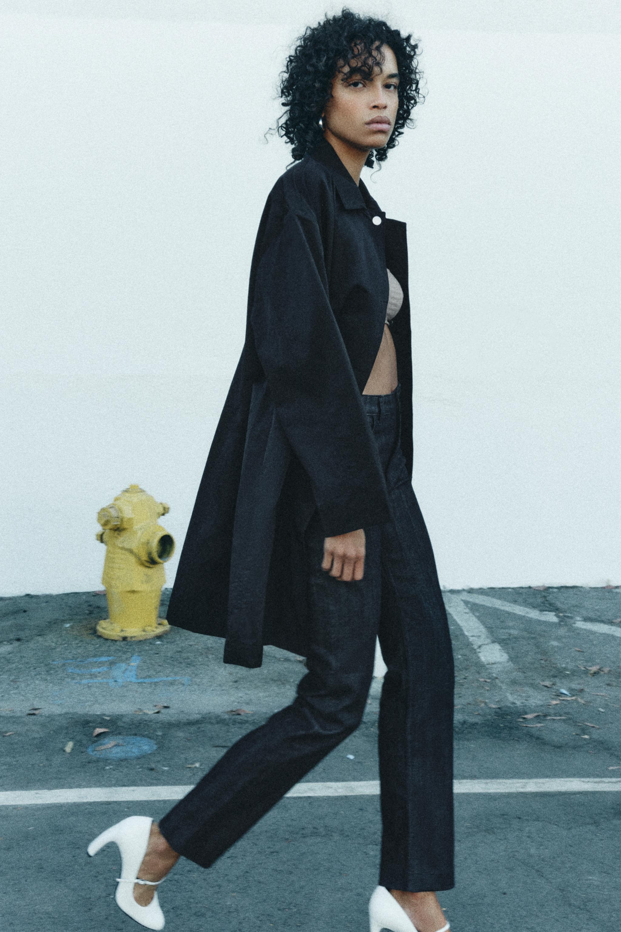 Compare ZW COLLECTION OVERSIZED WATER REPELLENT TRENCH COAT