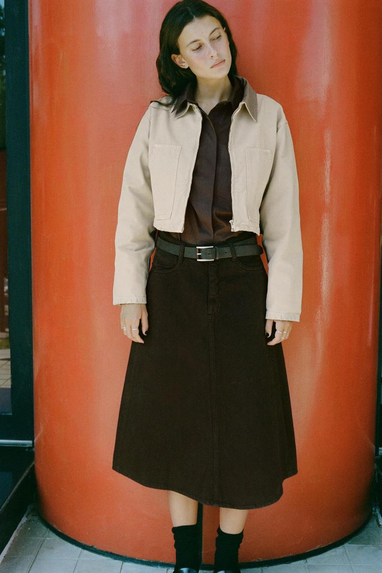 CONTRAST CROP JACKET