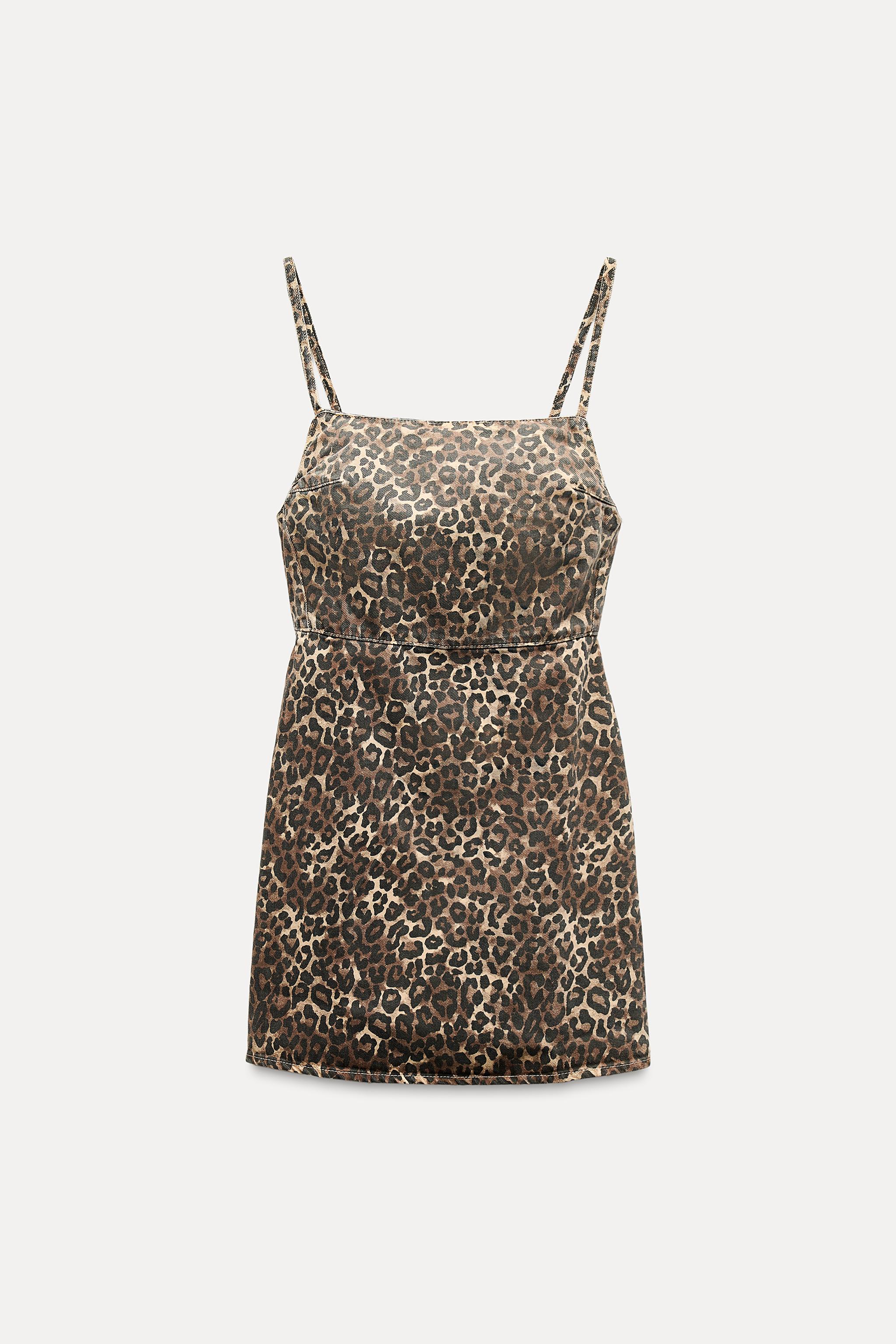 ★ZARA★ SHORT DENIM-EFFECT DRESS SHORT DENIM-EFFECT DRESS WITH RUFFLES - Dark indigo | ZARA