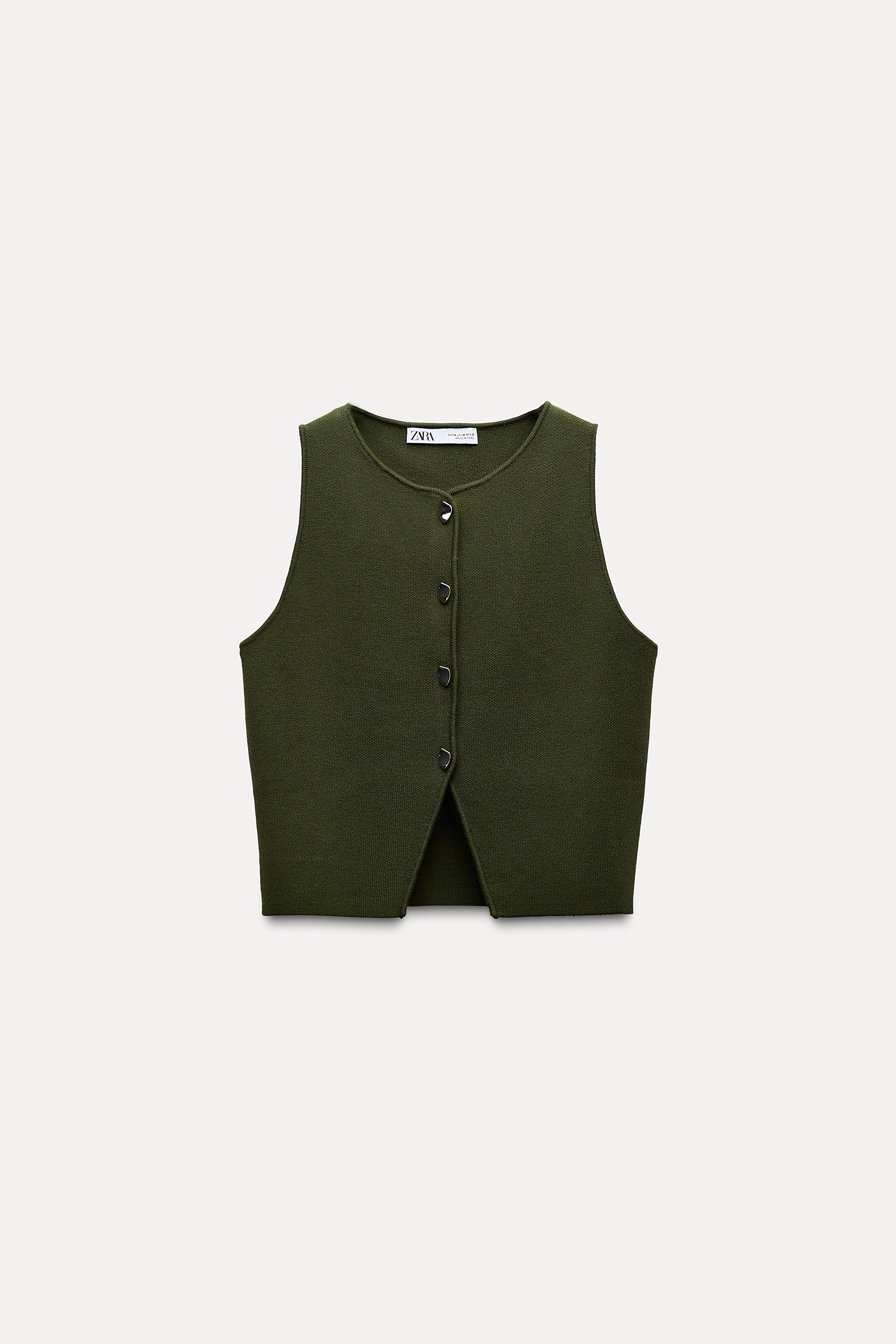 Zara BUTTONED KNIT VEST TOP | Yorkdale Mall Zara BUTTONED KNIT VEST TOP | Yorkdale Mall