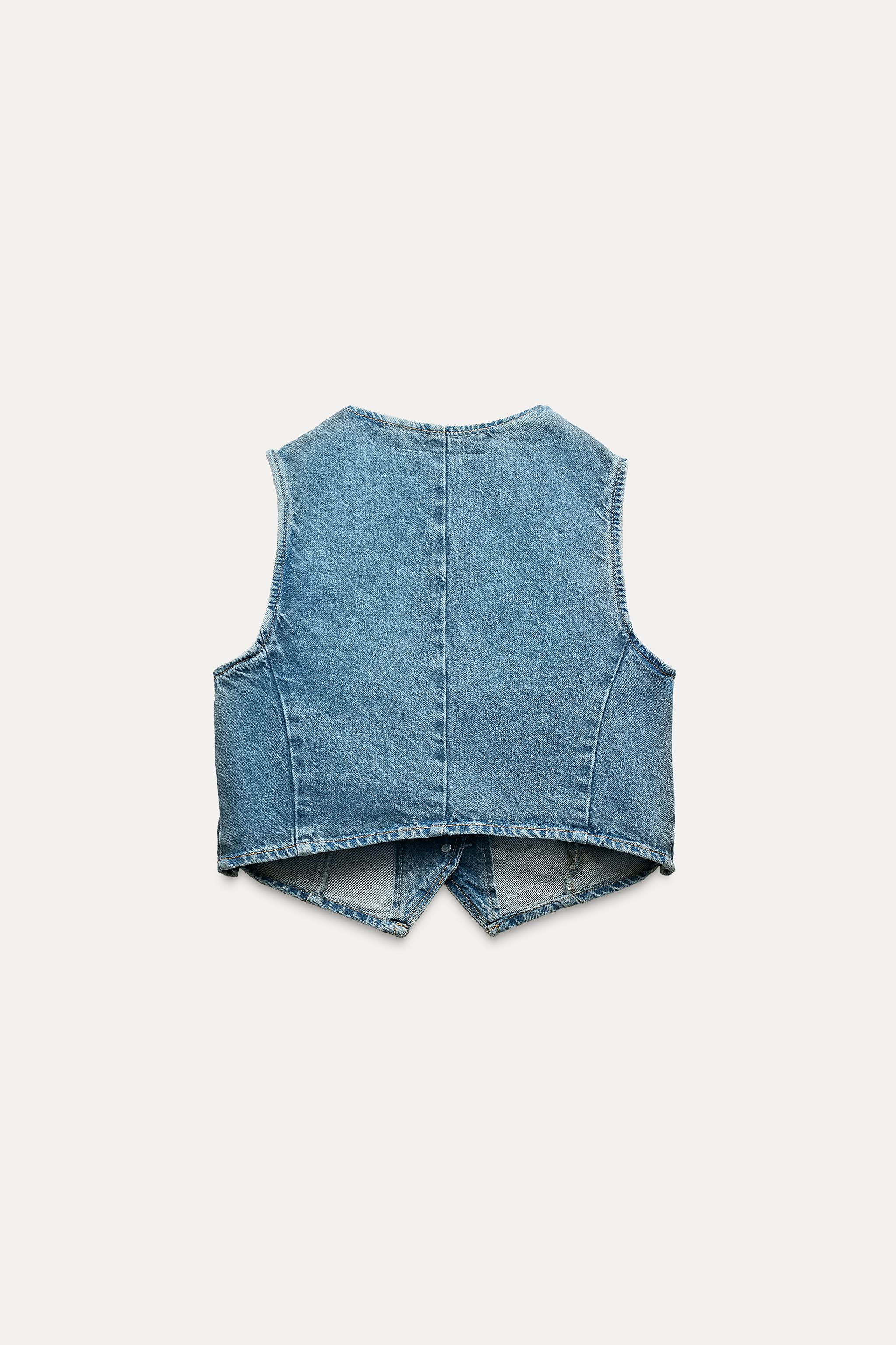 Zara DENIM VEST Z1975 | Square One