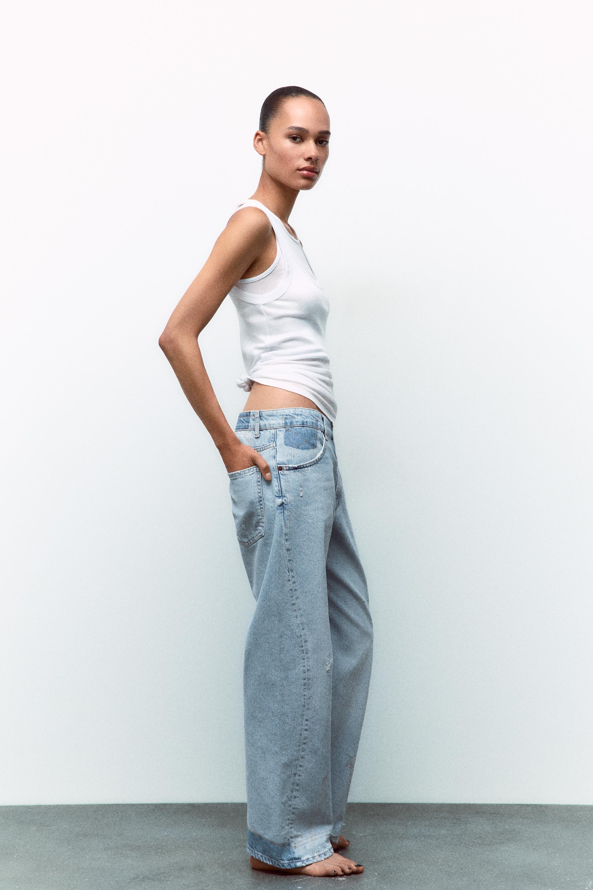 [OpenYy] CURVED JEANS /追跡付 TRF CURVED HIGH-WAIST JEANS - Blue | ZARA United States