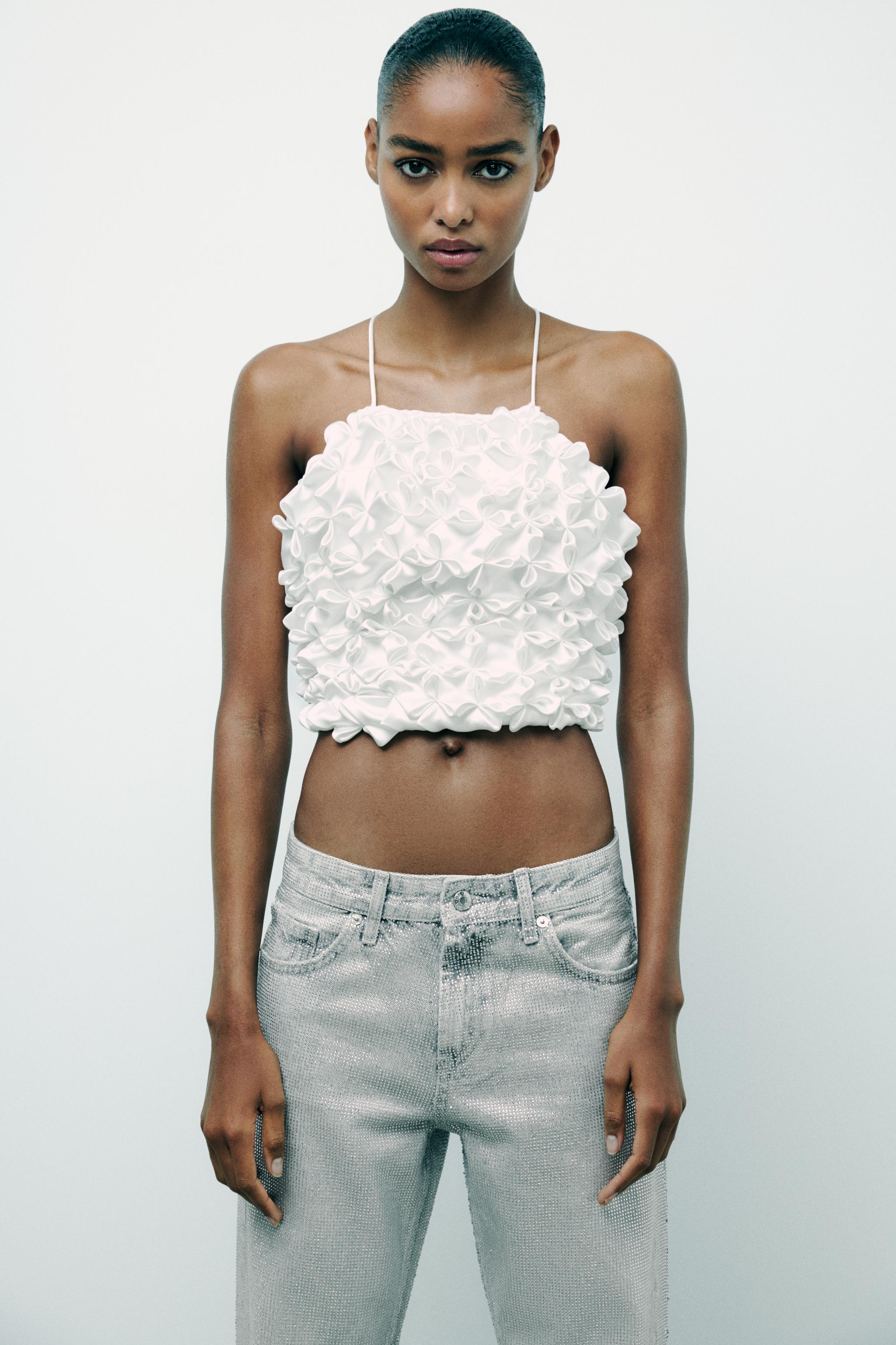 Zara VOLUMINOUS SATIN EFFECT TOP | Square One