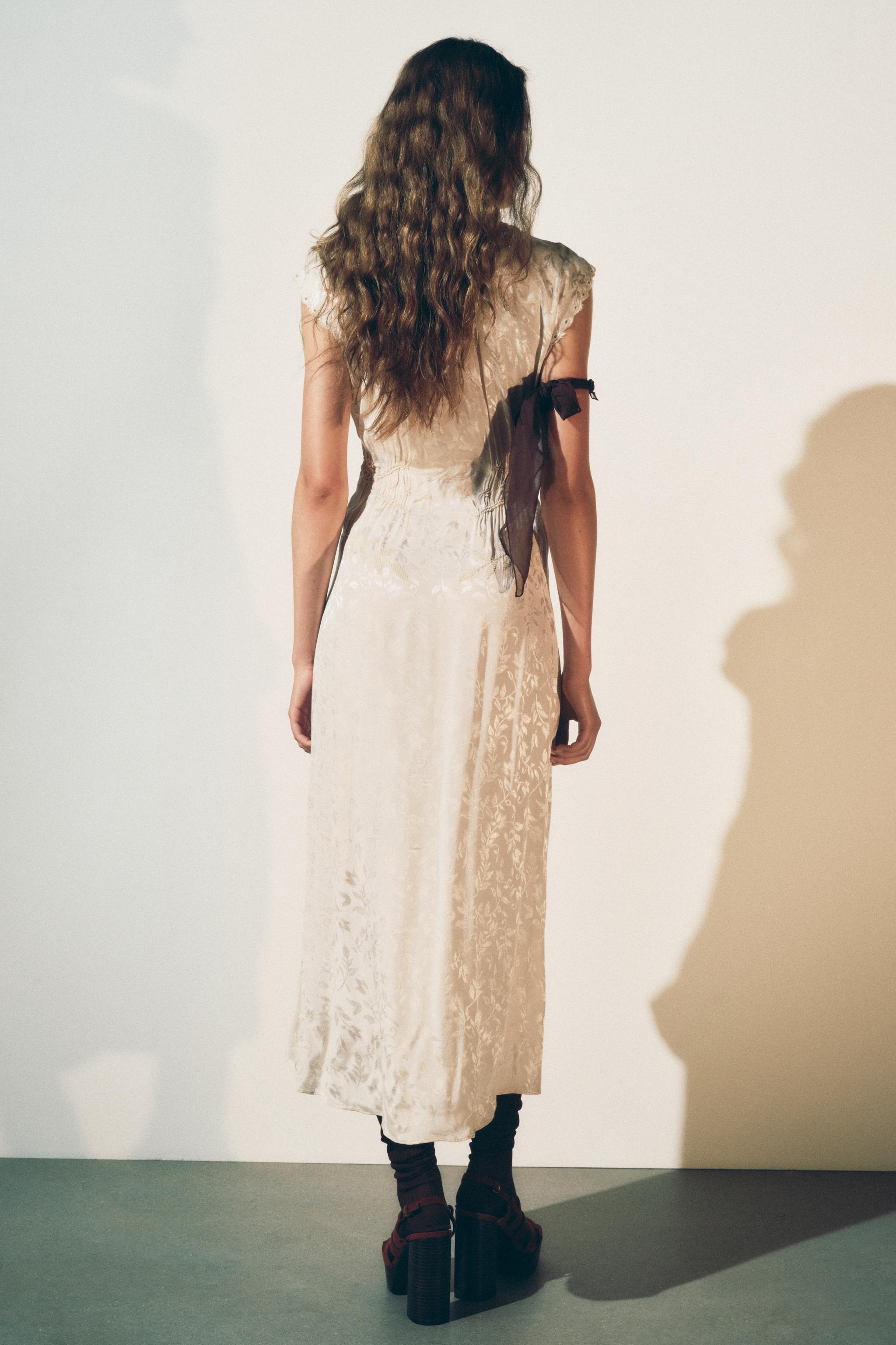 Compare RUCHED JACQUARD MIDI DRESS | Mall of America