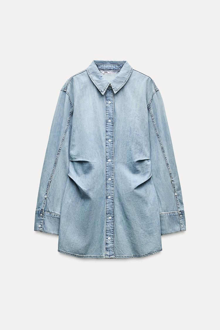 DENIM TRF SHIRT DRESS