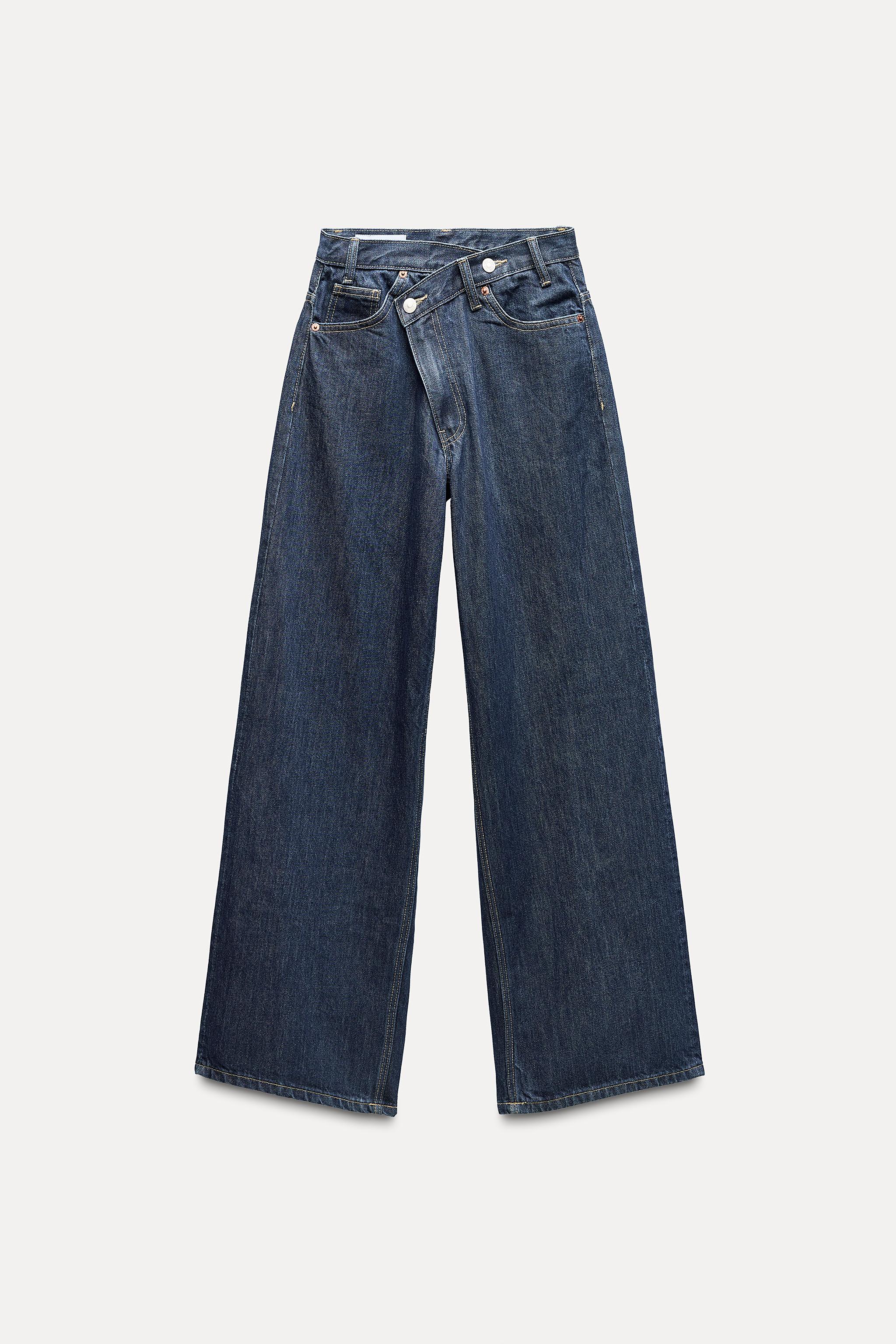 ZARA TRF CURVED ハイウエストジーンズ 8197/011 TRF CURVED HIGH-WAIST JEANS - Blue | ZARA United States