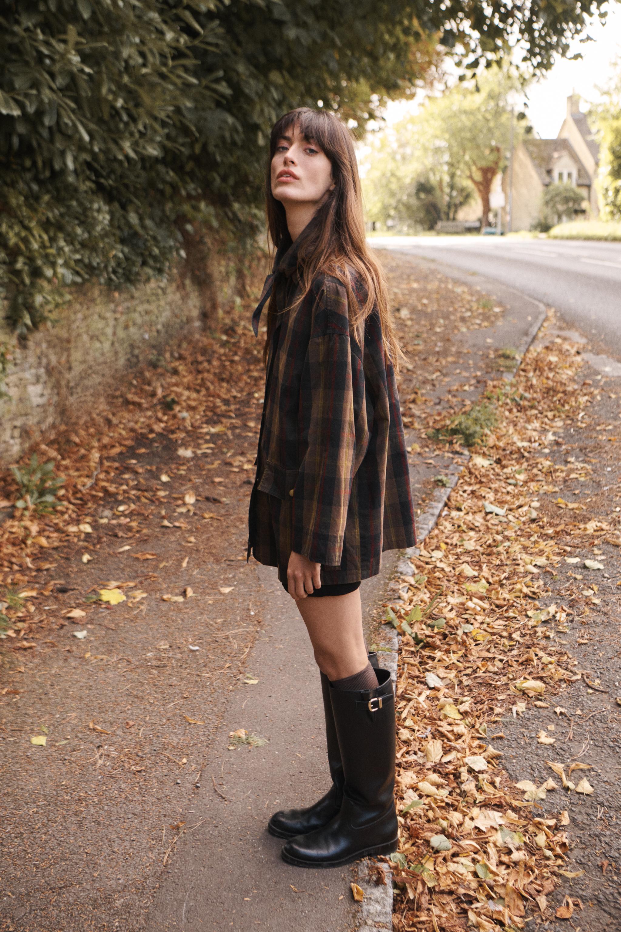 Zara KERCHIEF COLLAR PLAID TRENCH COAT | Mall of America®