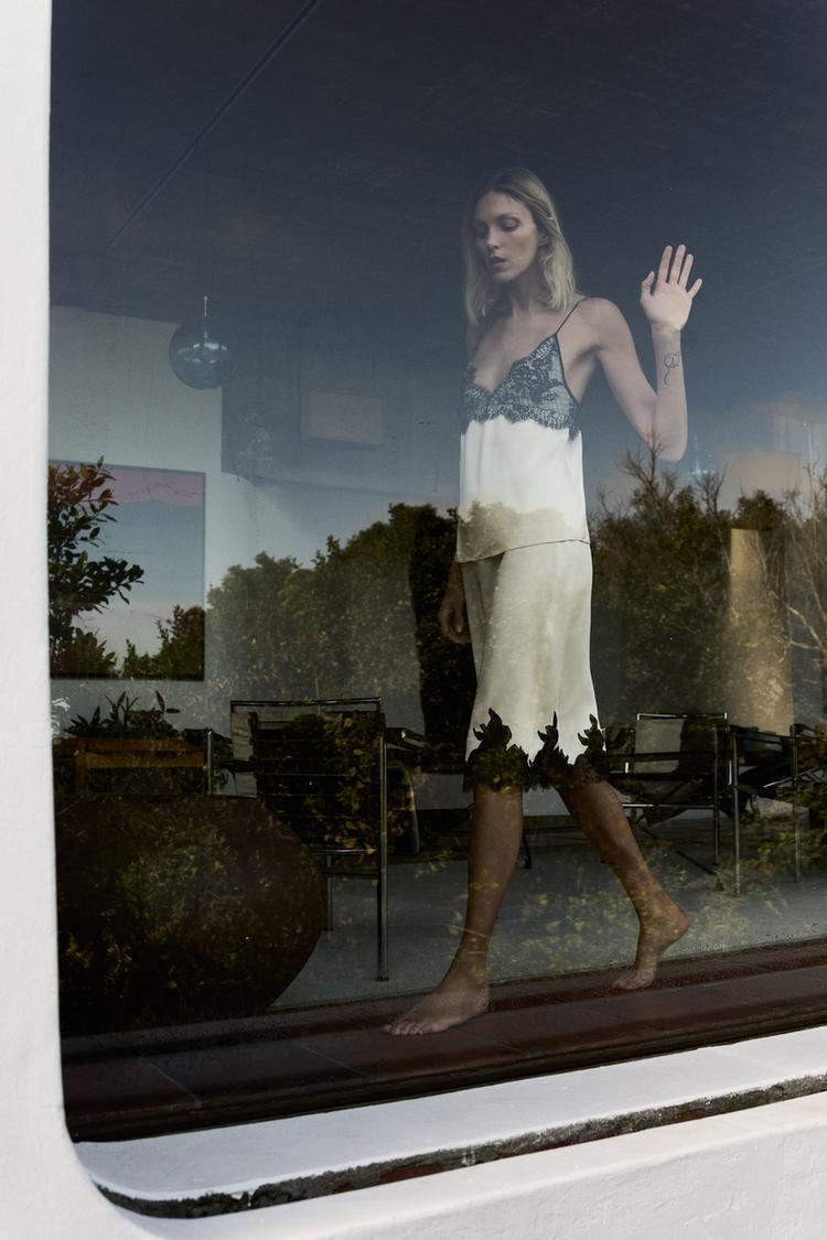 LACE LINGERIE STYLE TOP ZW COLLECTION