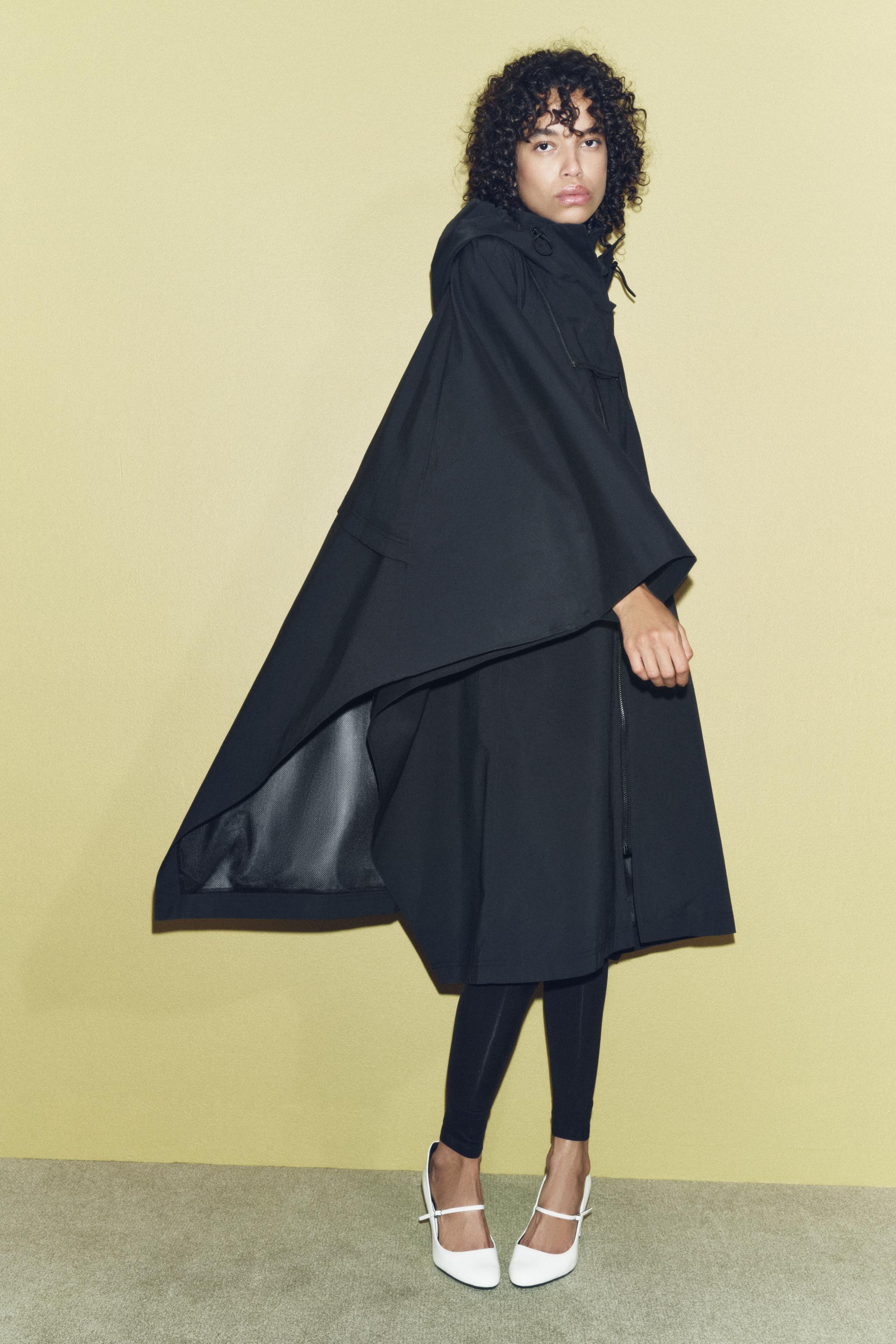 Zara OVERSIZED WATER REPELLENT CAPE ZW COLLECTION | Yorkdale