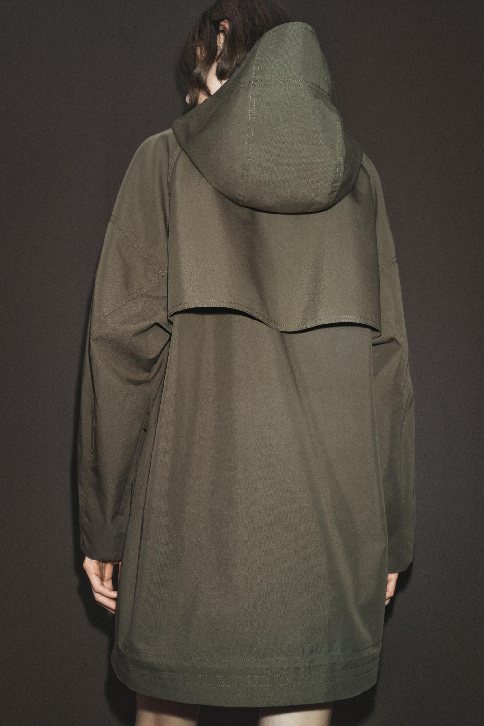 Zara WATER REPELLENT HOODED TRENCH ZW COLLECTION | Yorkdale Mall