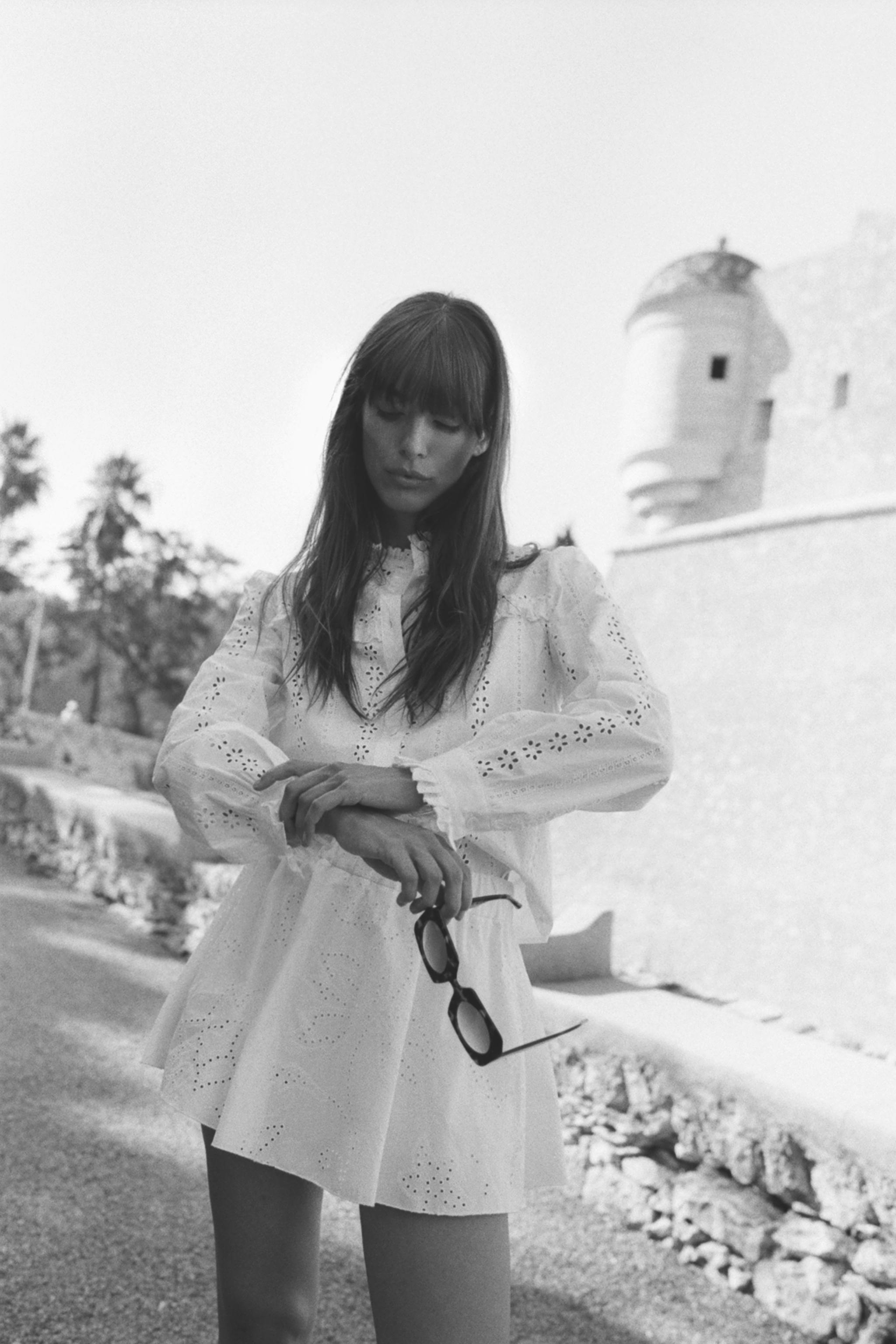 zara openwork embroidered dress ZARA NEW WOMAN SS23 OPENWORK EMBROIDERED DRESS WHITE 3384/916_SIZE XS,S,M,L,XL
