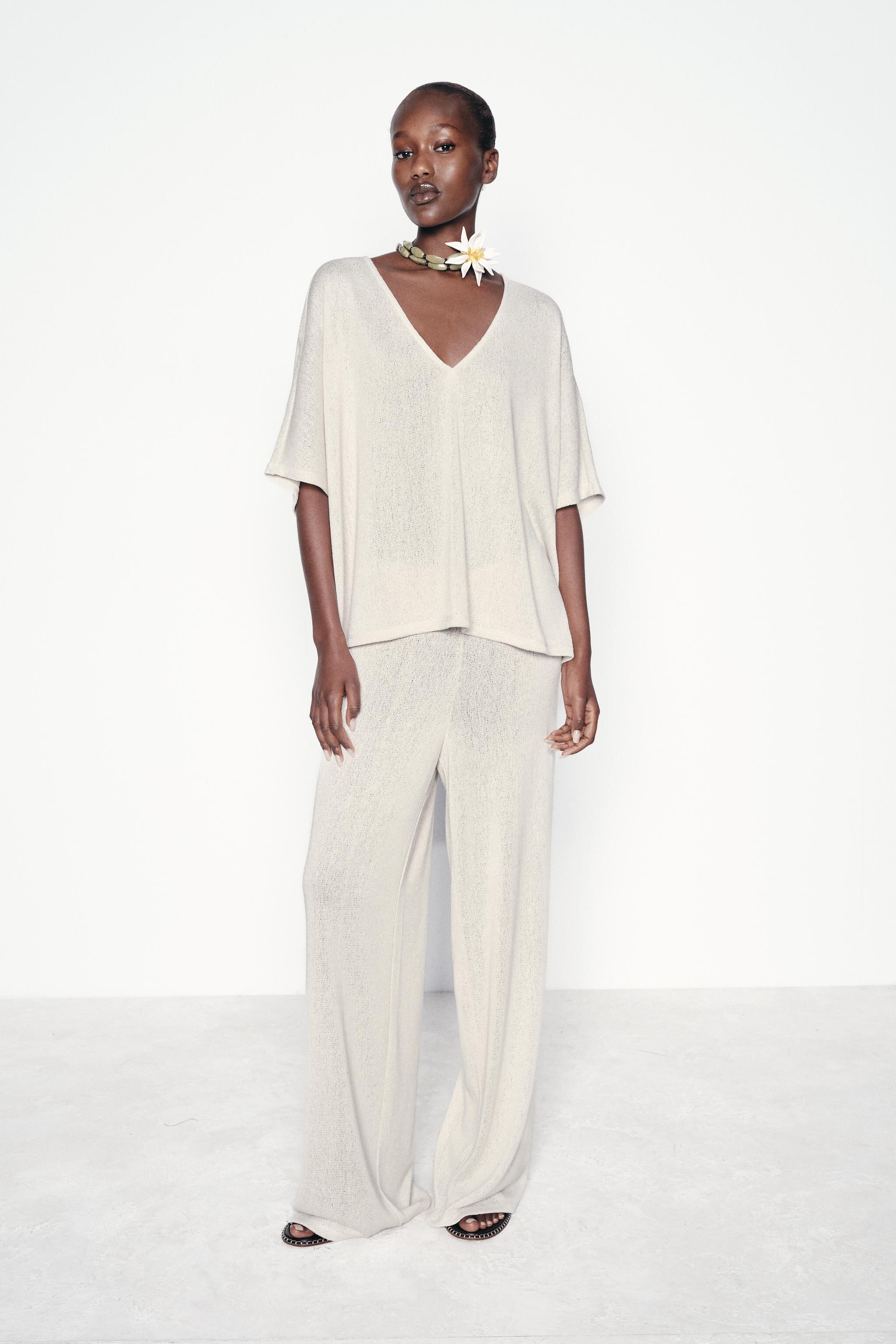 OPENWORK KNIT PANTS
