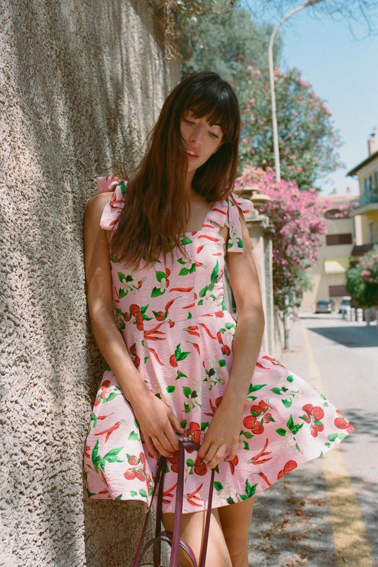 CHERRY PRINT MINI DRESS