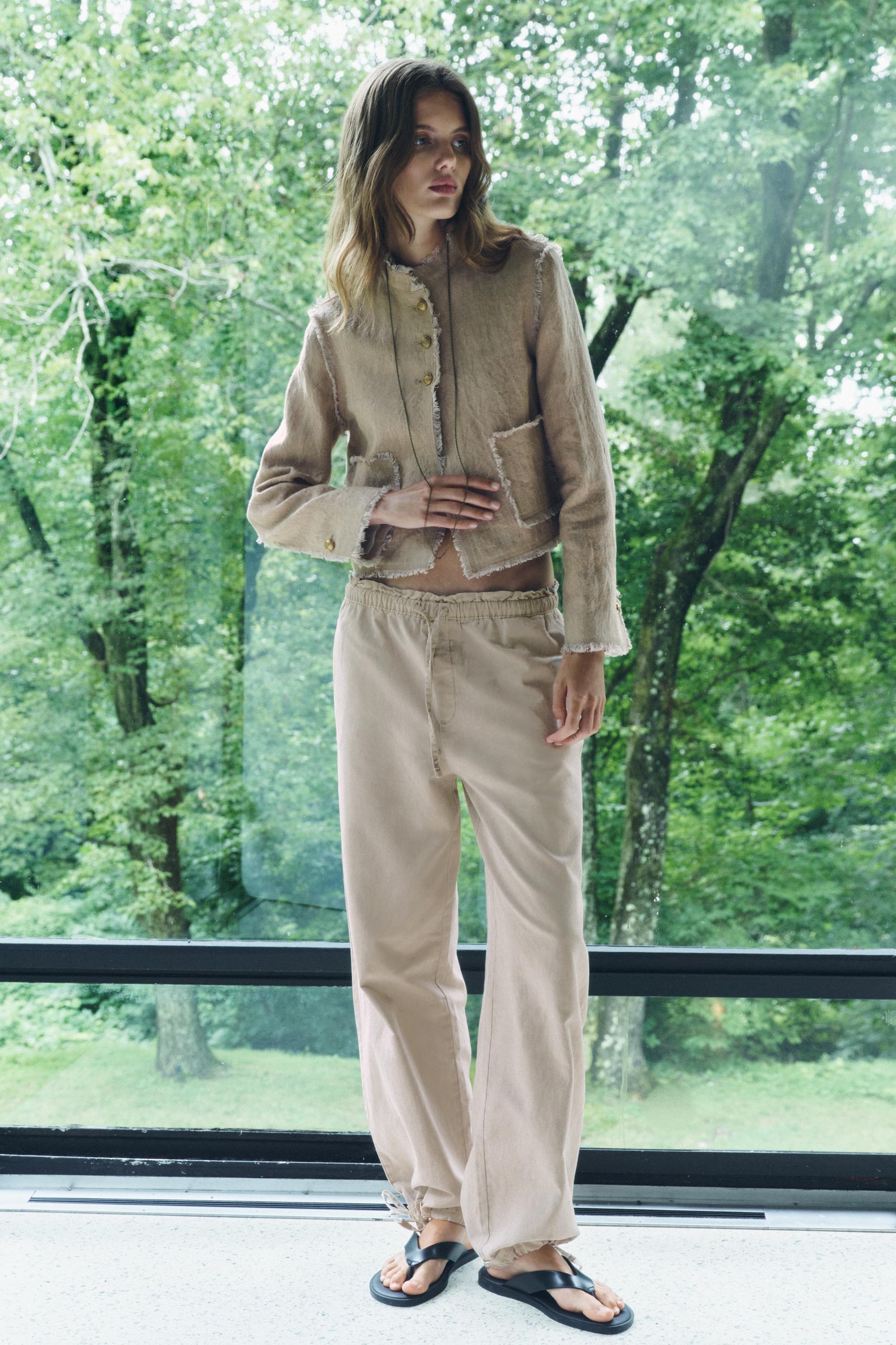 FRINGED CROP JACKET ZW COLLECTION