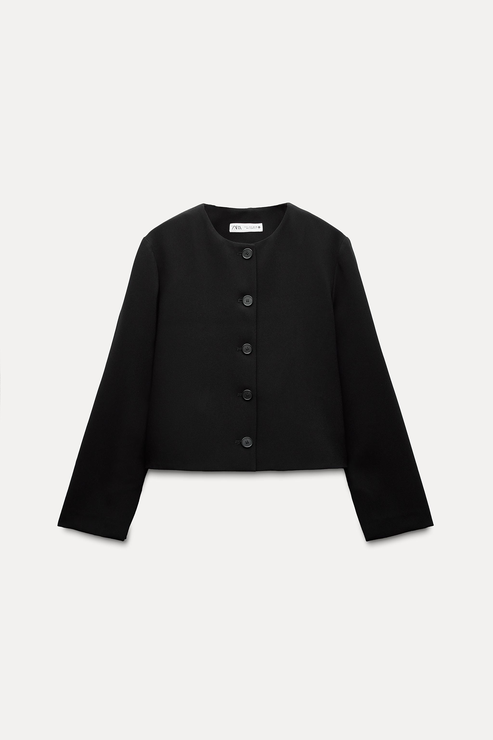 Compare MINIMALIST FLOWY CROSSOVER JACKET ZW COLLECTION | Mall of