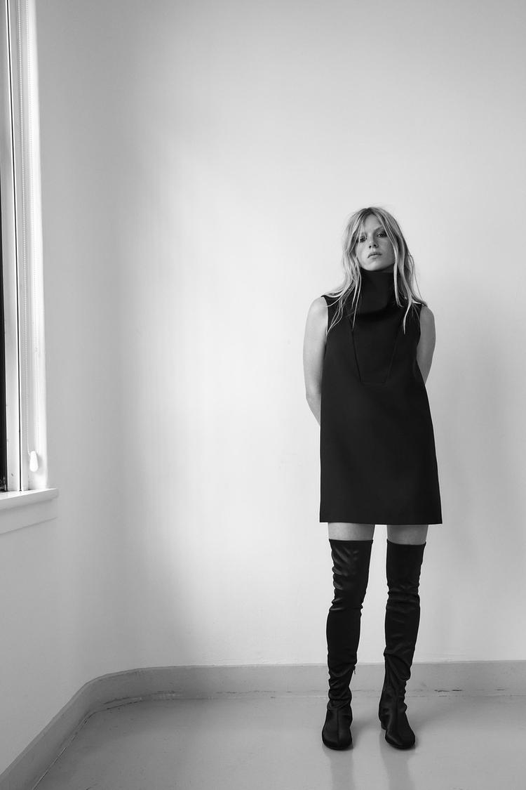 COWL NECK SHORT DRESS