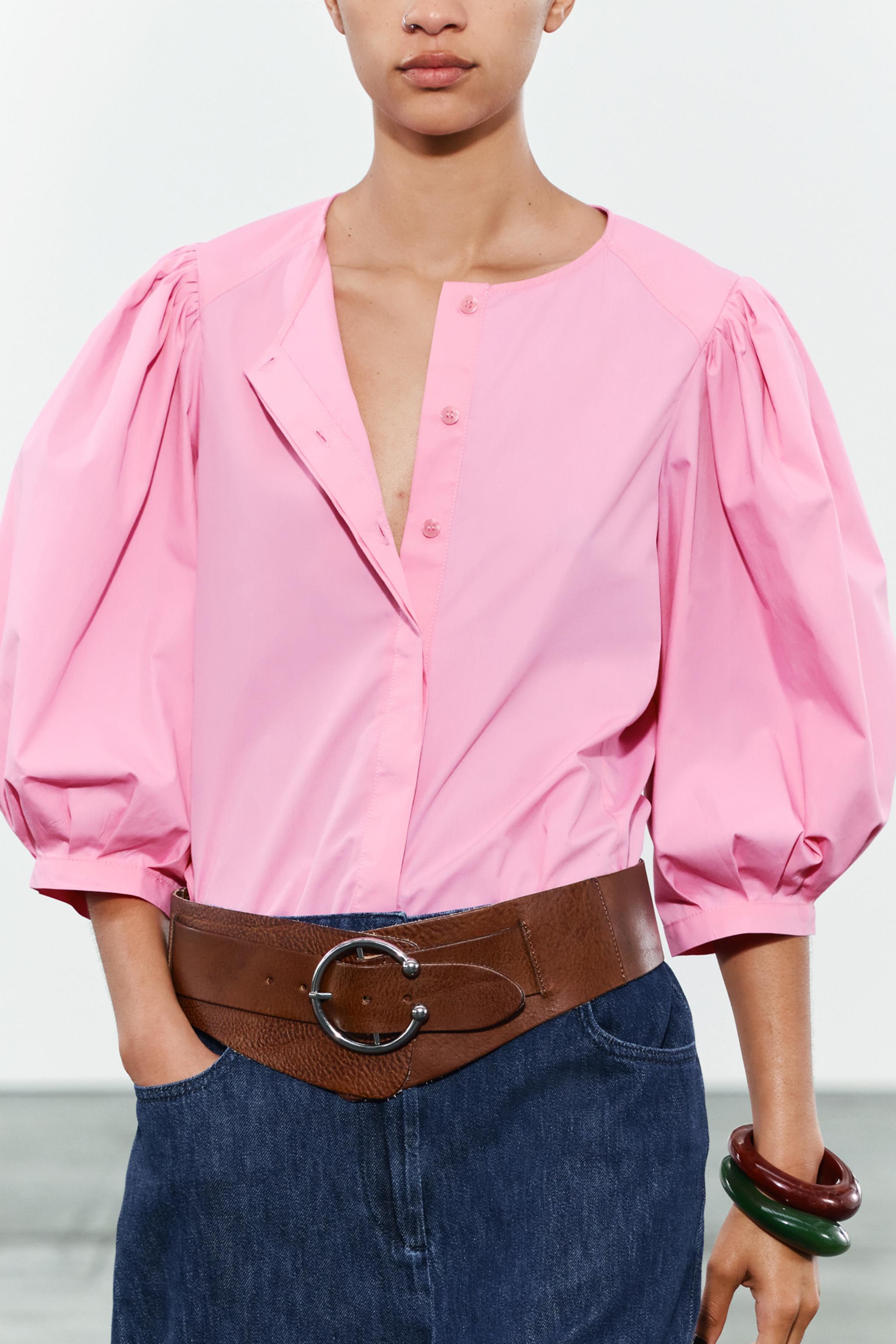 Zara BALLOON SLEEVE BLOUSE ZW COLLECTION | Yorkdale Mall