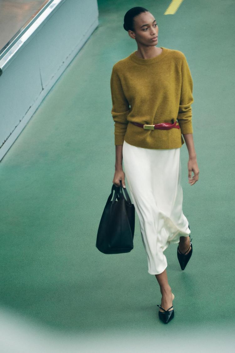 WOOL AND ALPACA PLAIN SWEATER