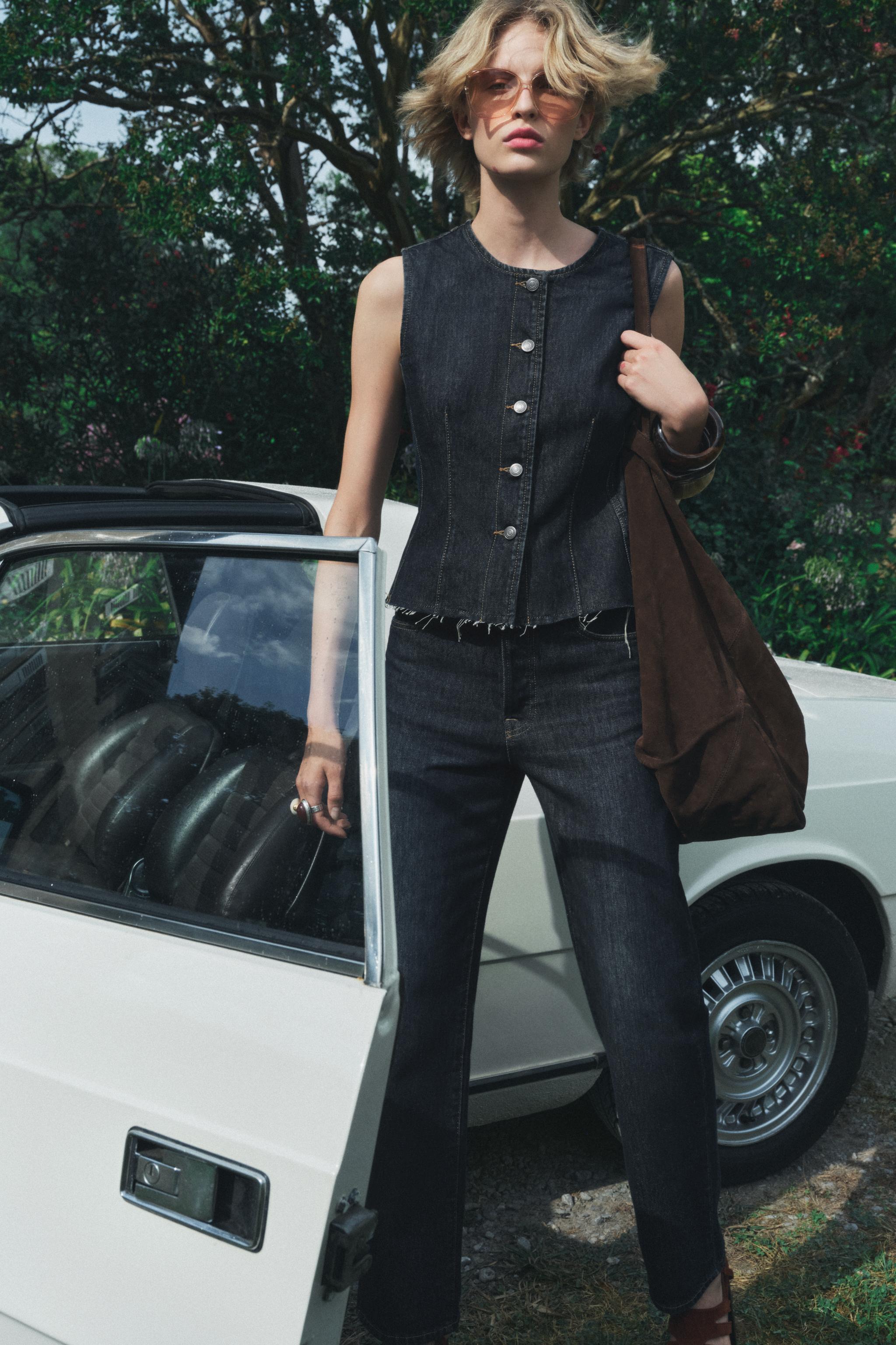 Zara RELAXED MID WAIST JEANS ZW COLLECTION | Yorkdale Mall