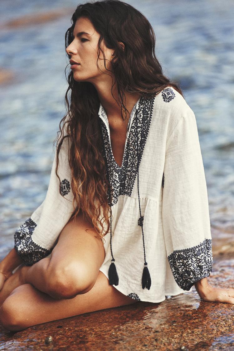 PRINTED RUSTIC BLOUSE