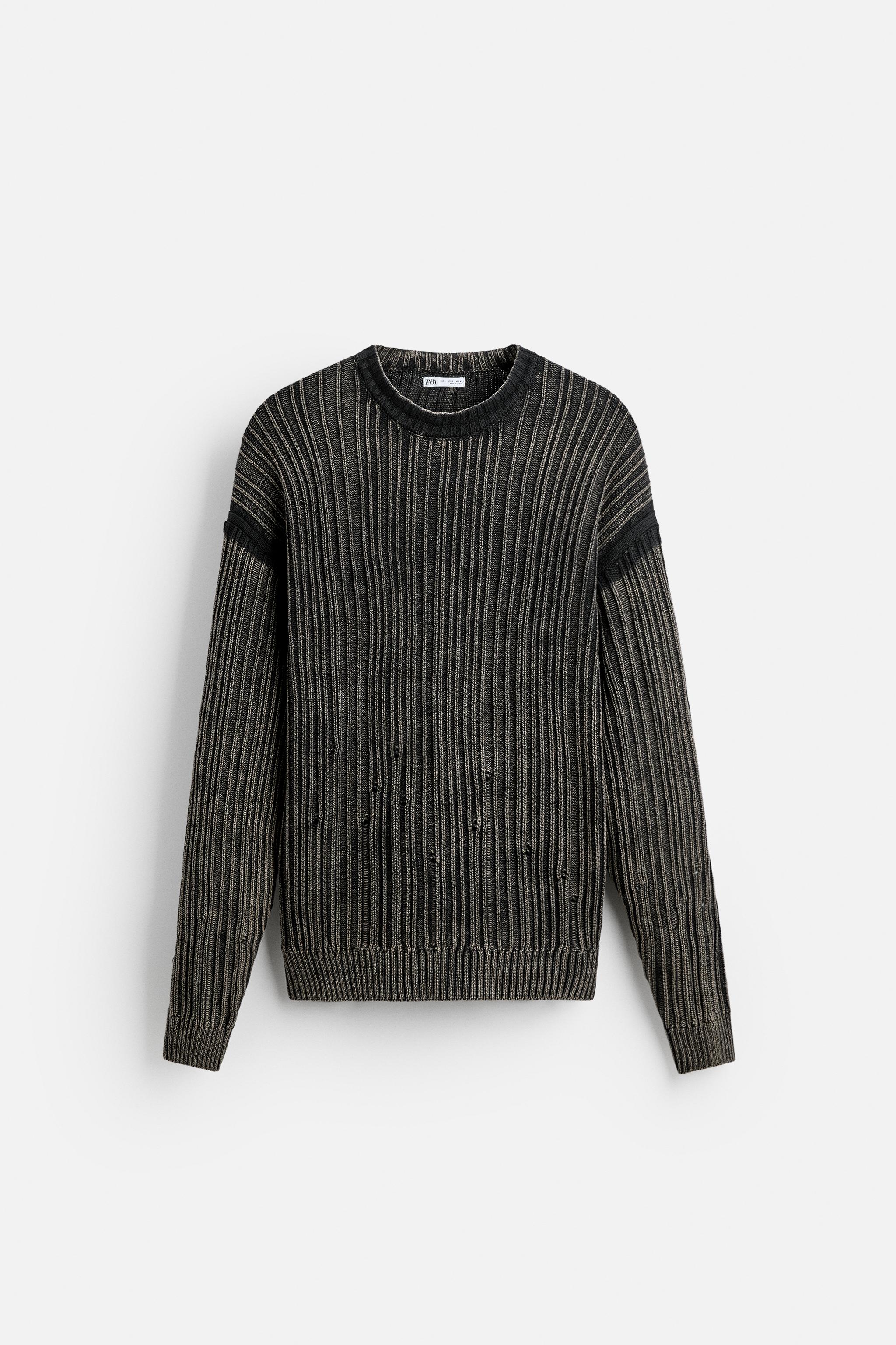 Zara PRINTED TEXTURED SWEATER | Yorkdale Mall Zara PRINTED TEXTURED SWEATER | Yorkdale Mall