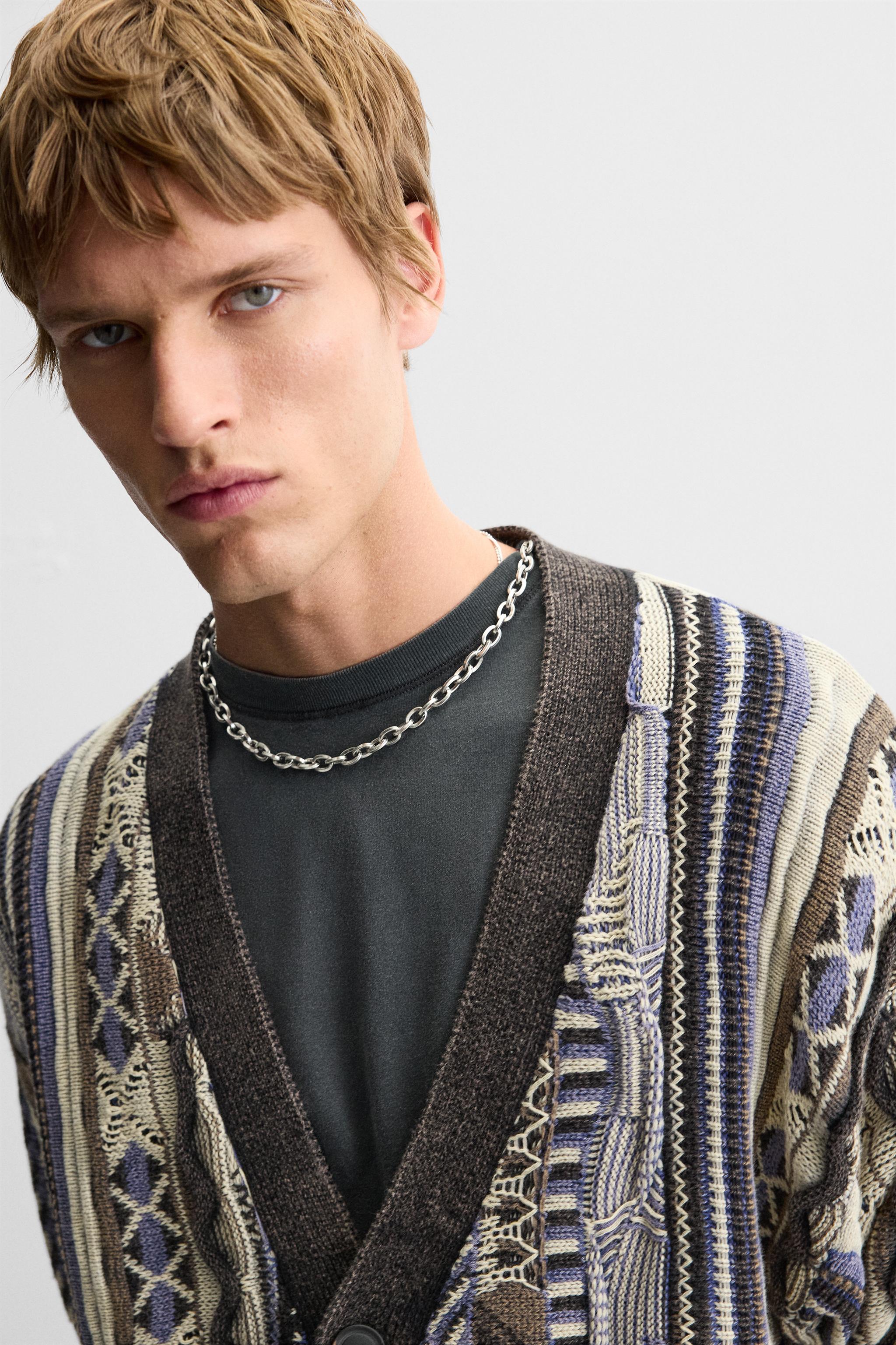 Zara ABSTRACT JACQUARD CARDIGAN | Yorkdale Mall