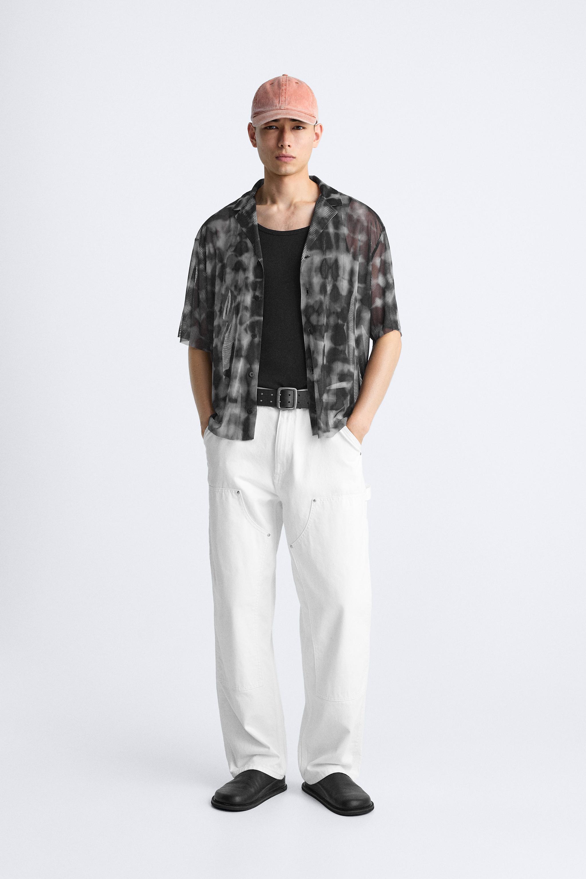 Zara SEMI-SHEER ABSTRACT PRINT SHIRT | Yorkdale Mall