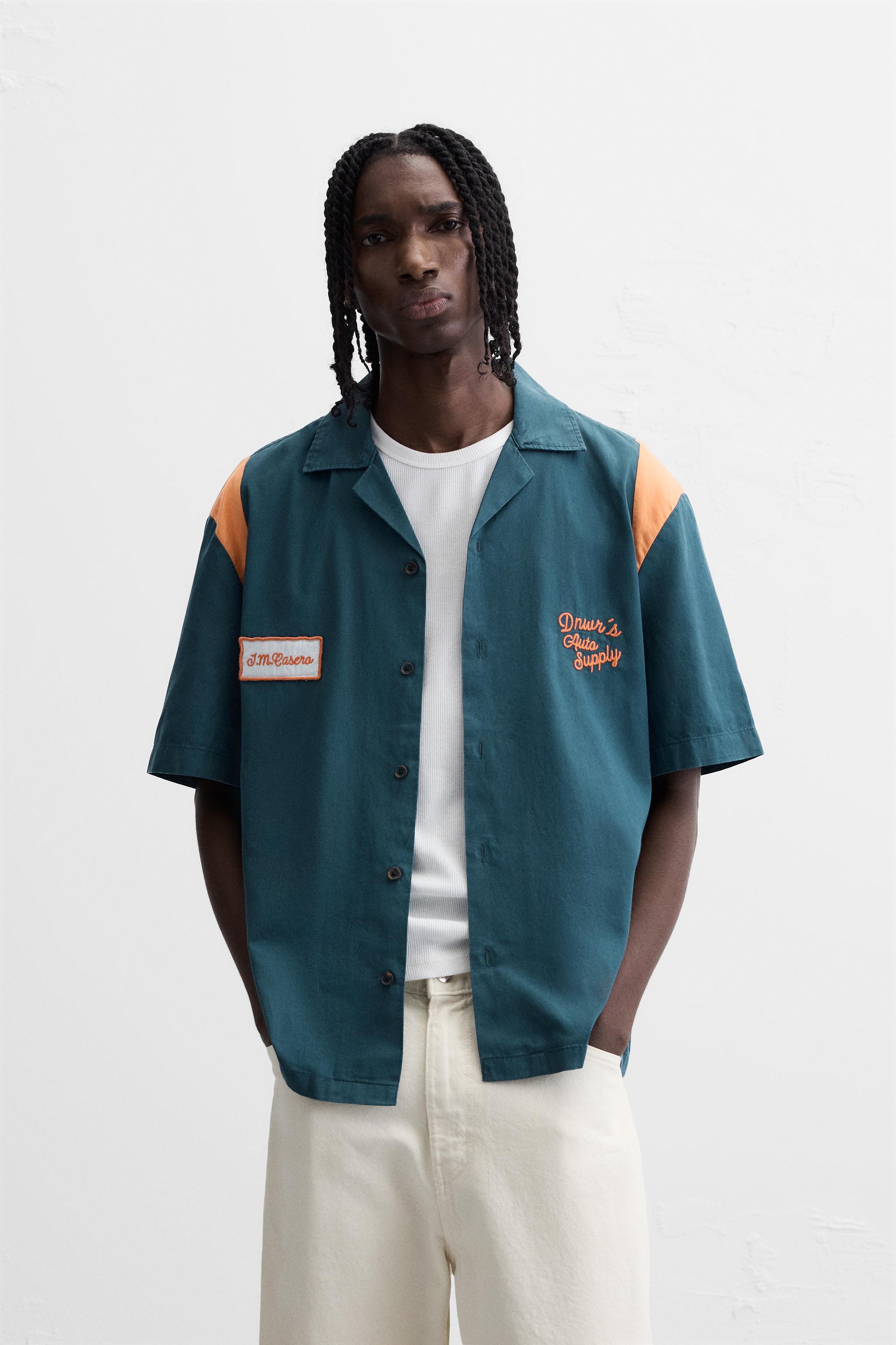 [宅送] Zara COLORBLOCK PATCH SHIRT | Square One スーツ・フォーマル・ドレス