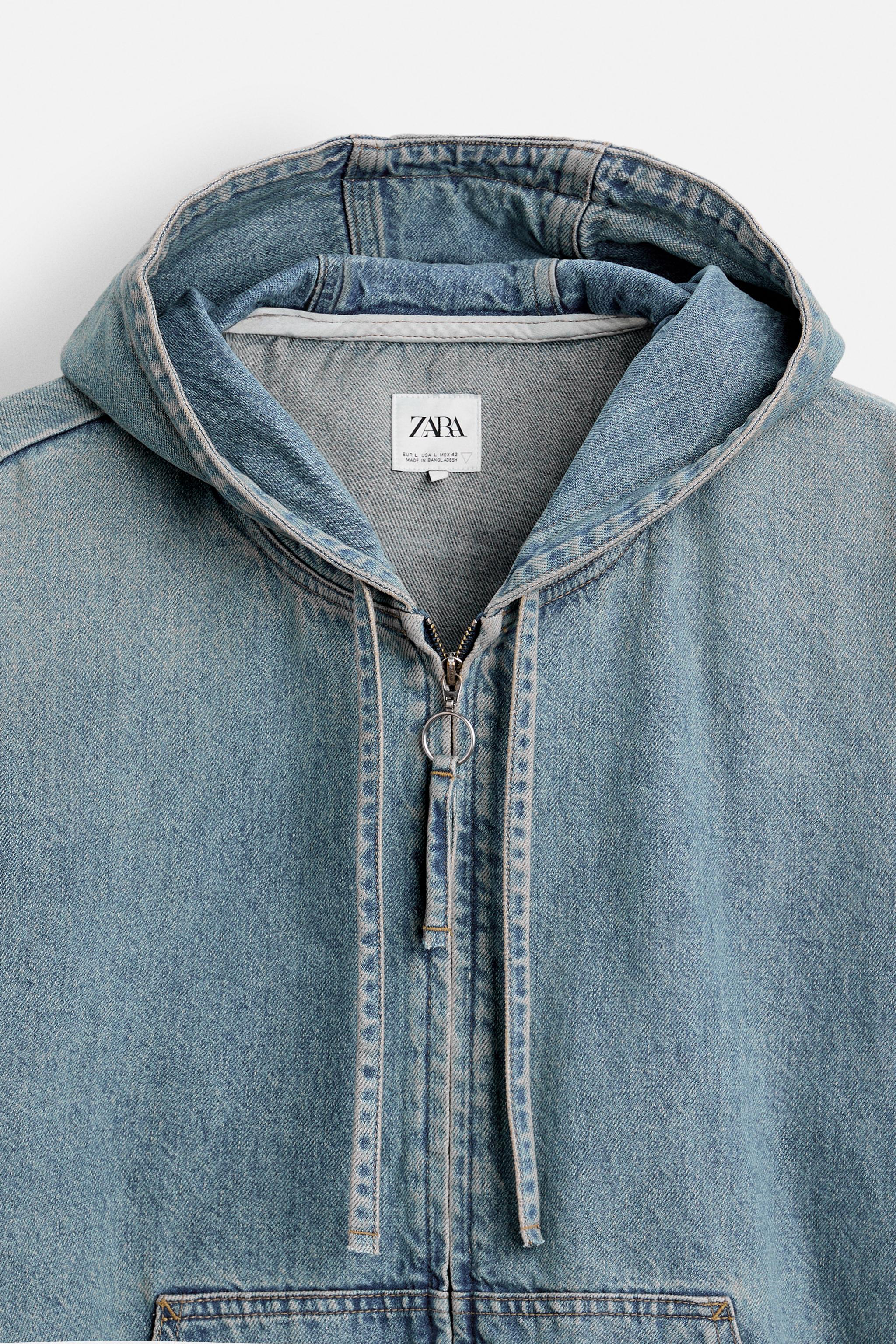 【Raucohouse】Smoke washed denim hooded jumper Raucohouse