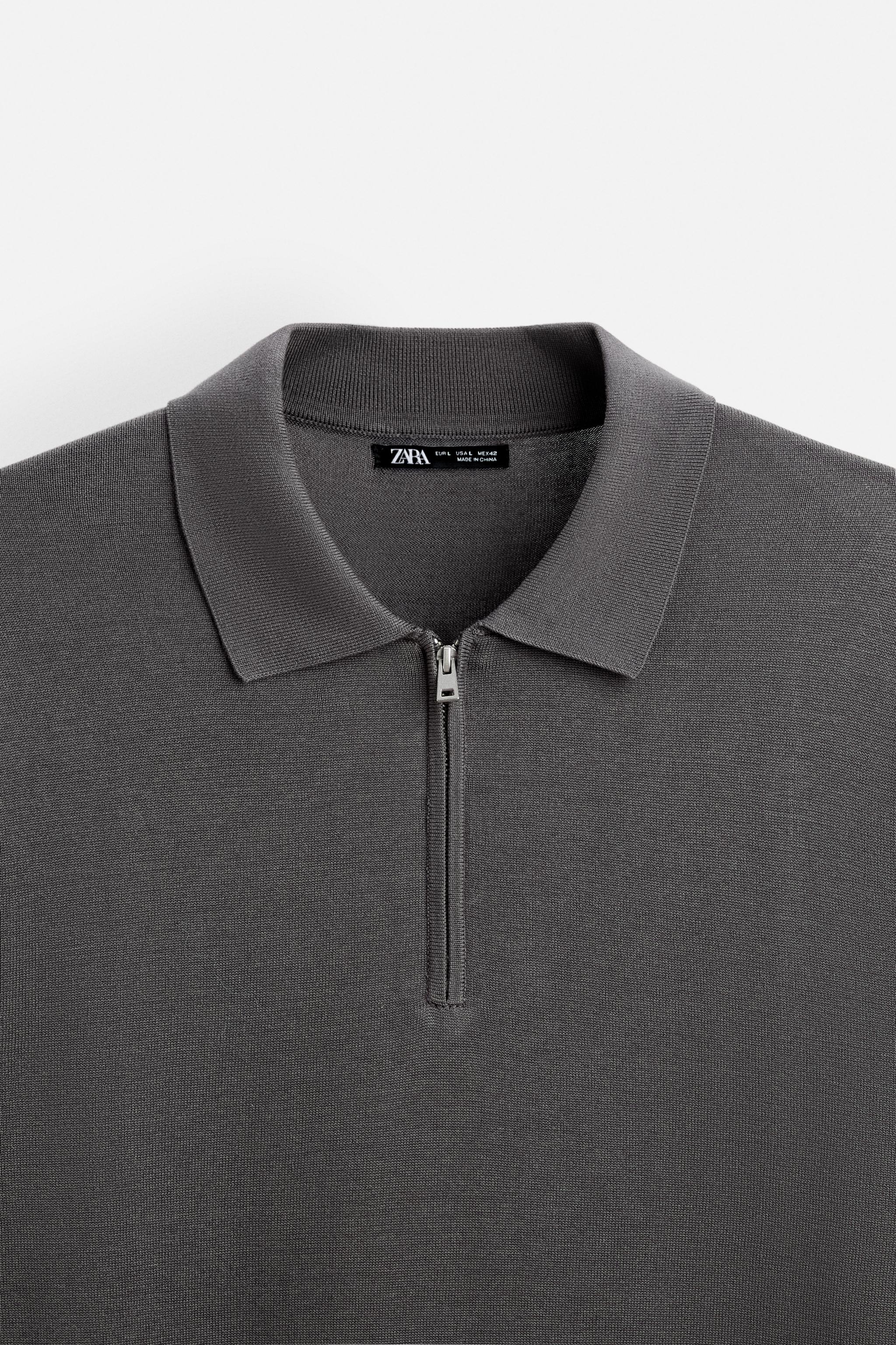 Zara QUARTER ZIP KNIT POLO | Square One