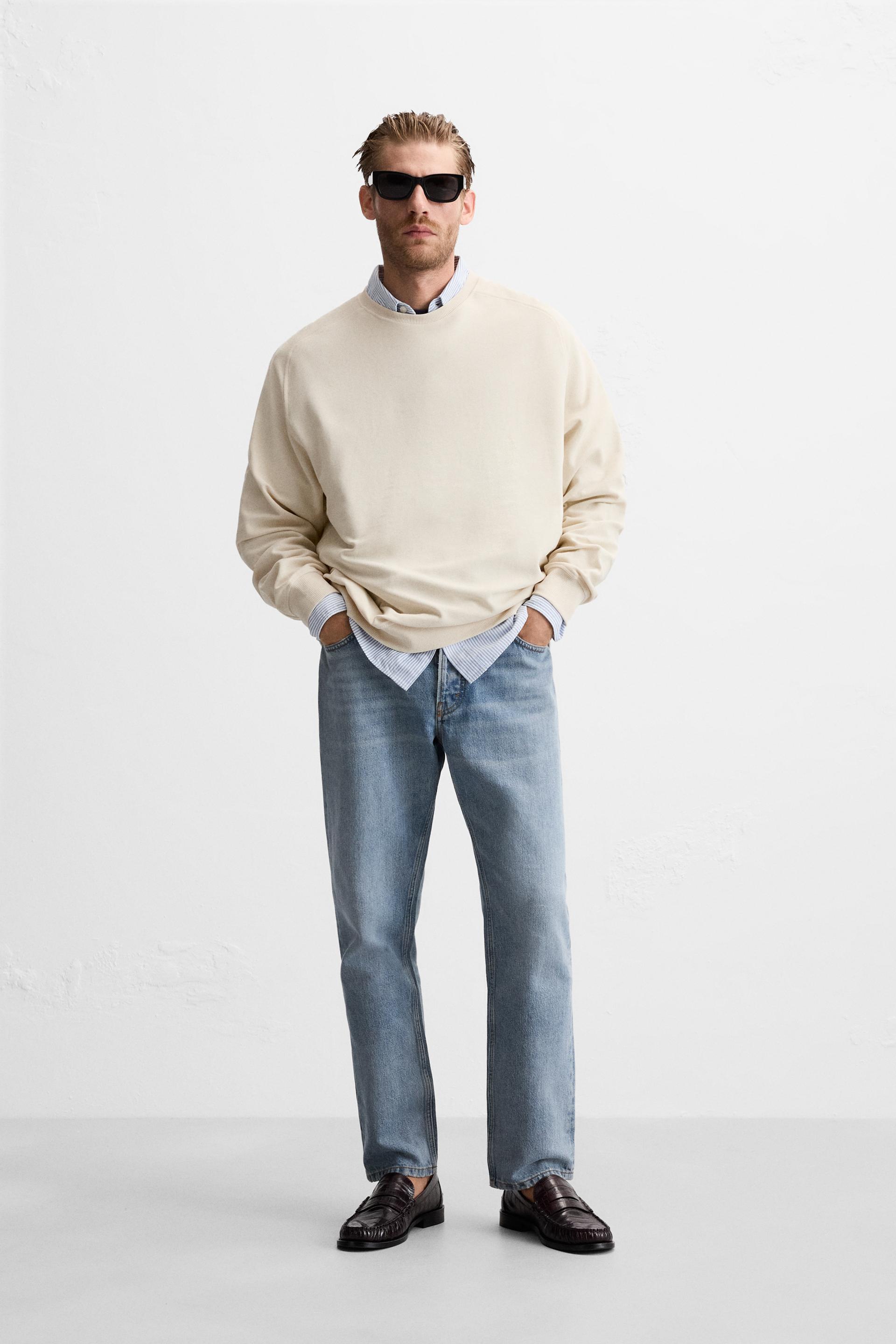 Zara Raglan Crew Zara Crew Neck Sweatshirt International Shipping