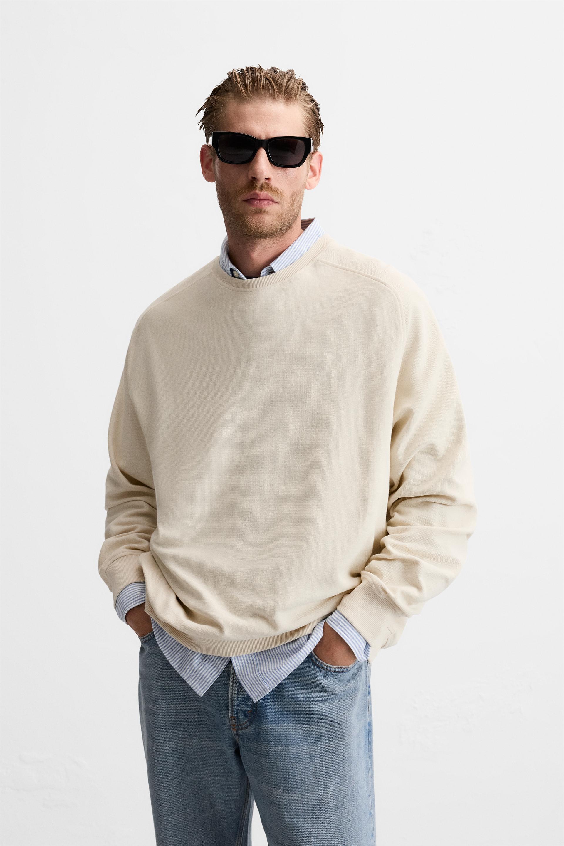 Zara Raglan Crew Zara Crew Neck Sweatshirt International Shipping